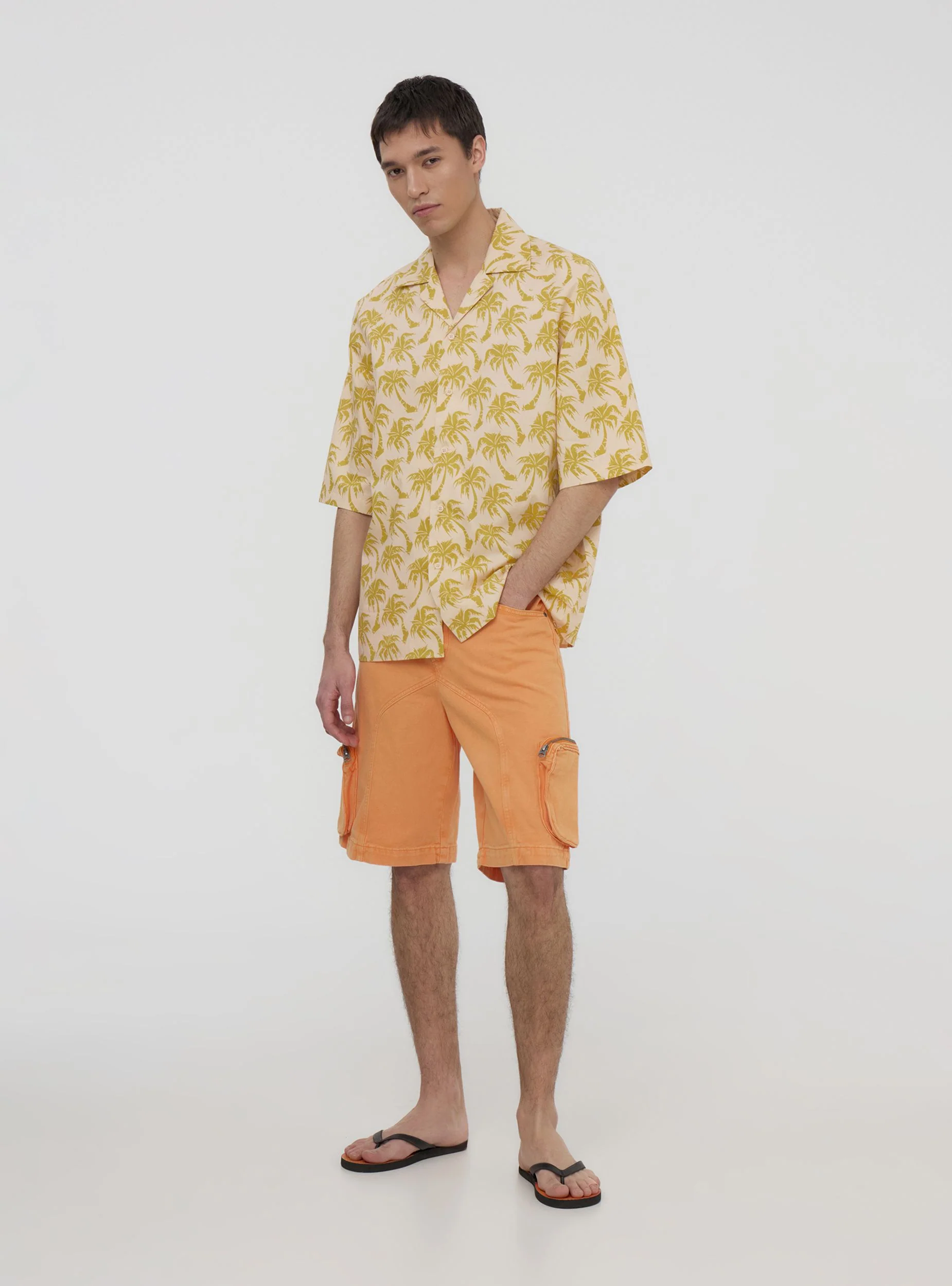 Pantaloncini cargo con tasche e zip TRNPOPLAB - Image 3