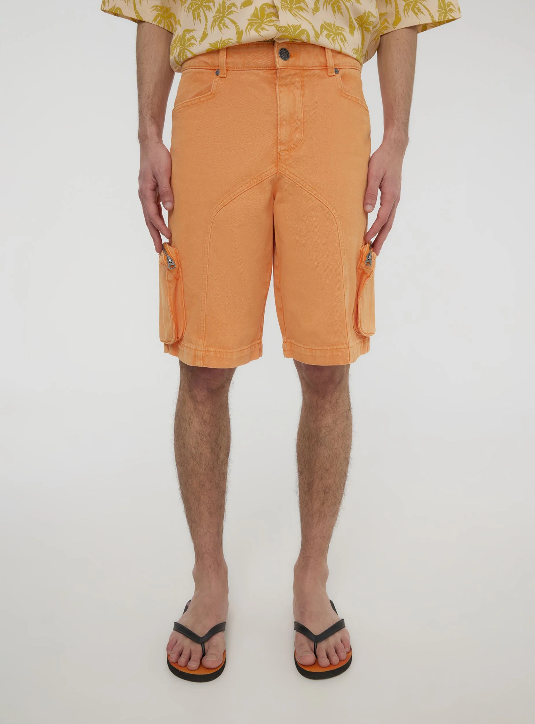 Pantaloncini cargo con tasche e zip TRNPOPLAB - Image 4