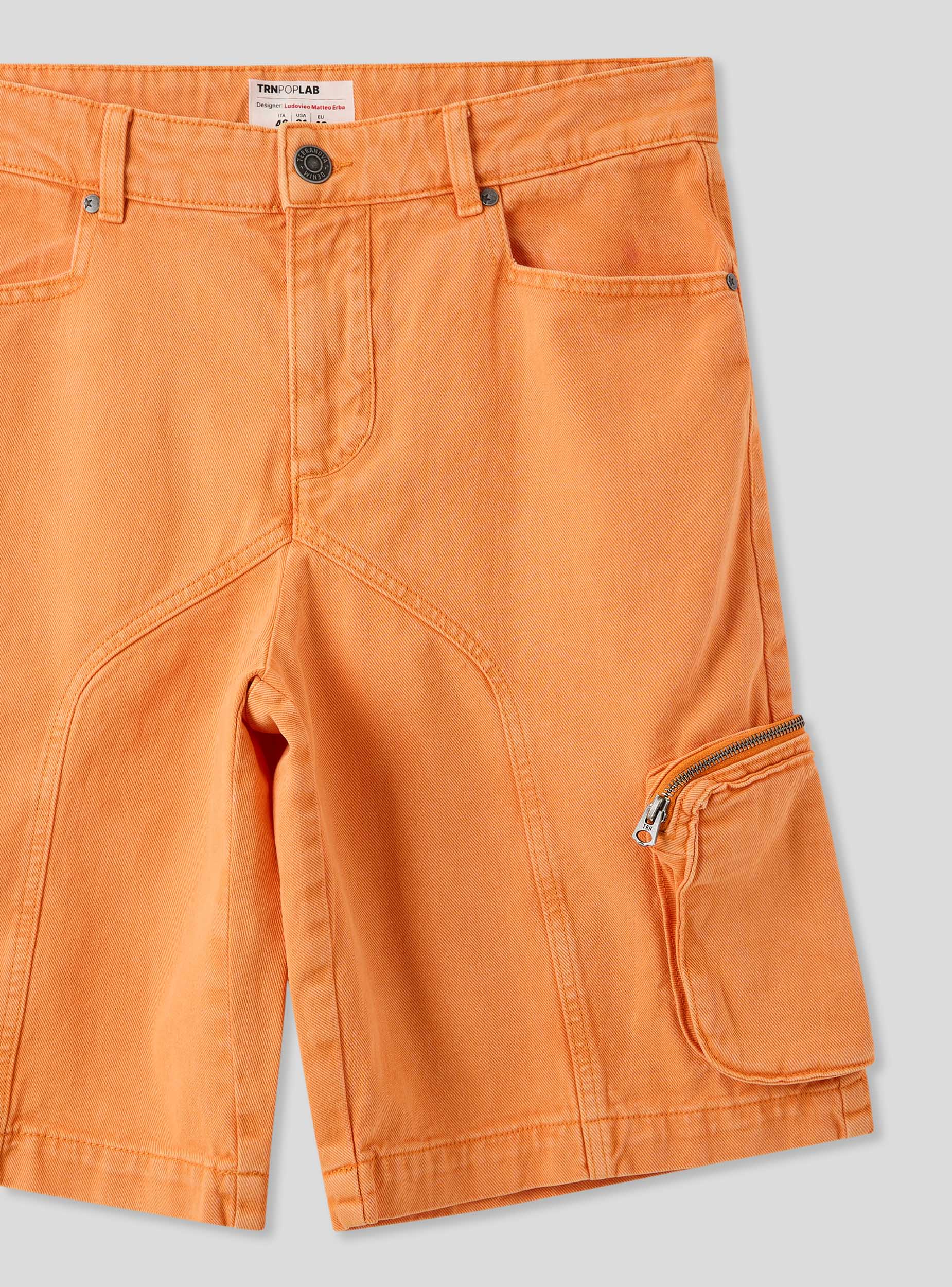 Pantaloncini cargo con tasche e zip TRNPOPLAB - Image 7