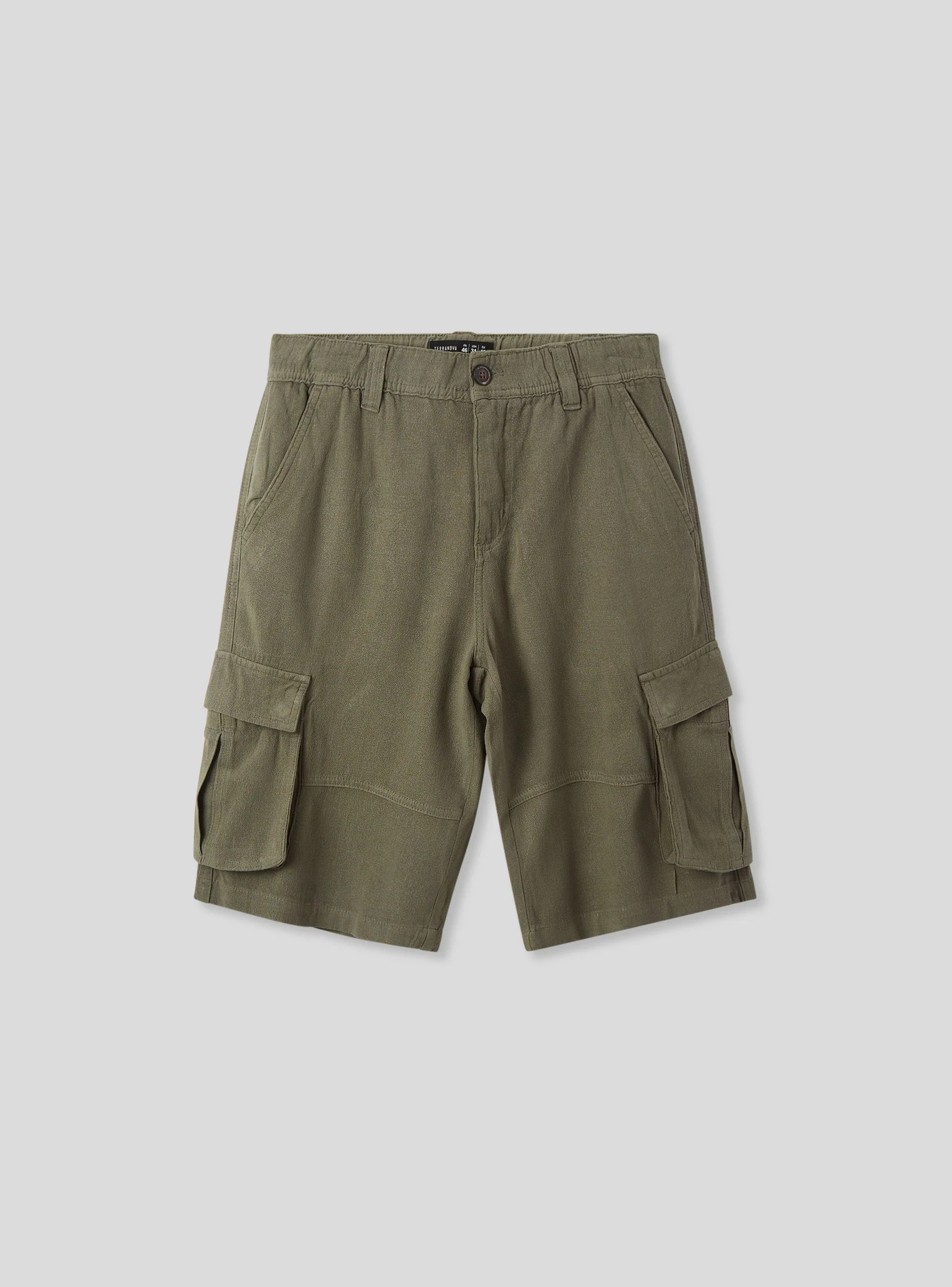 Pantaloncini cargo in misto lino - Image 6