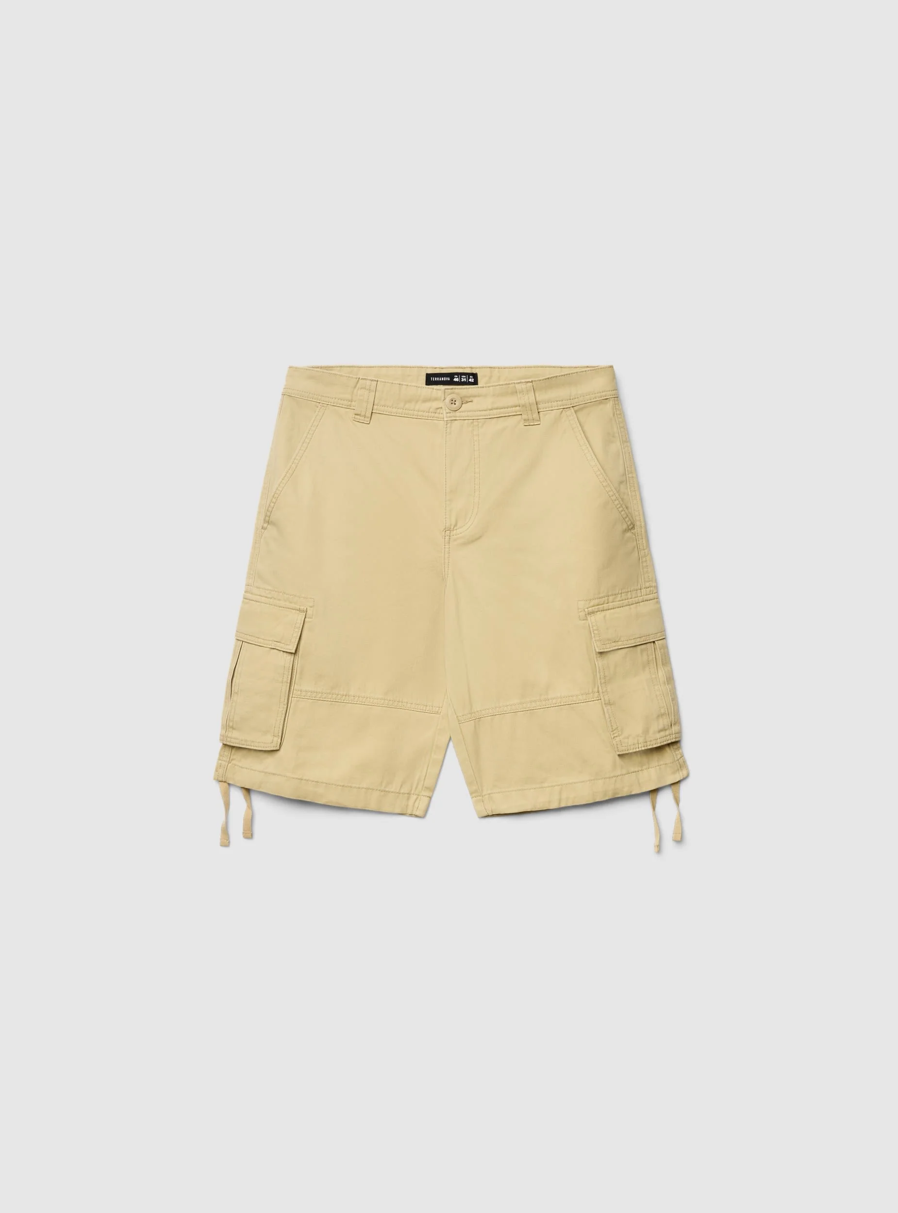 Pantaloncini cargo tinta unita - Image 5