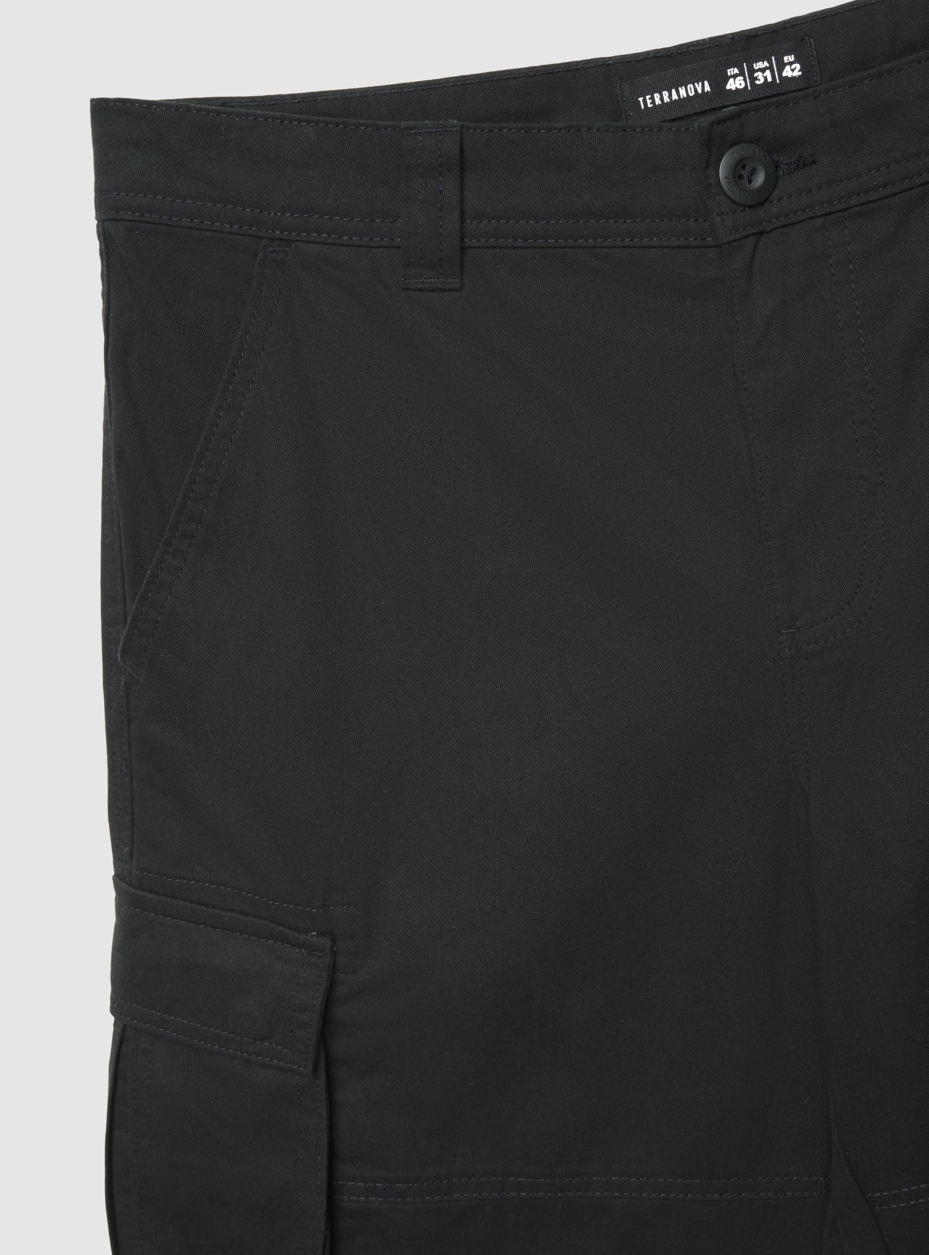 Pantaloncini cargo tinta unita - Image 7