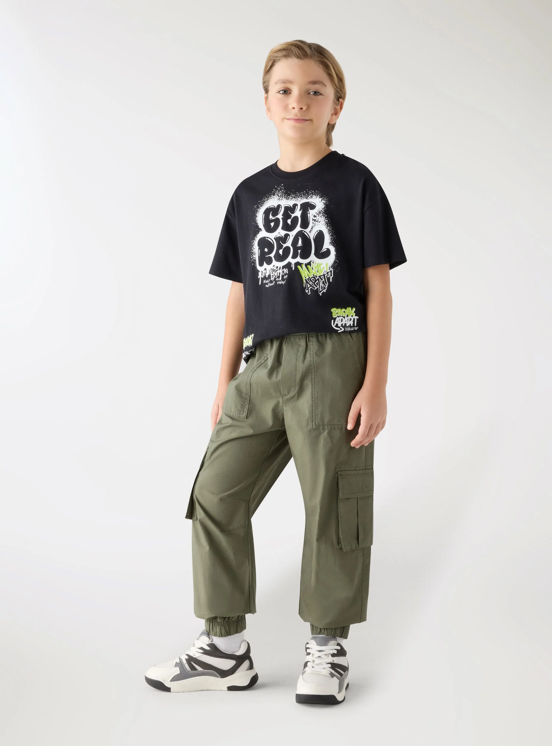 Pantaloncini cargo tinta unita