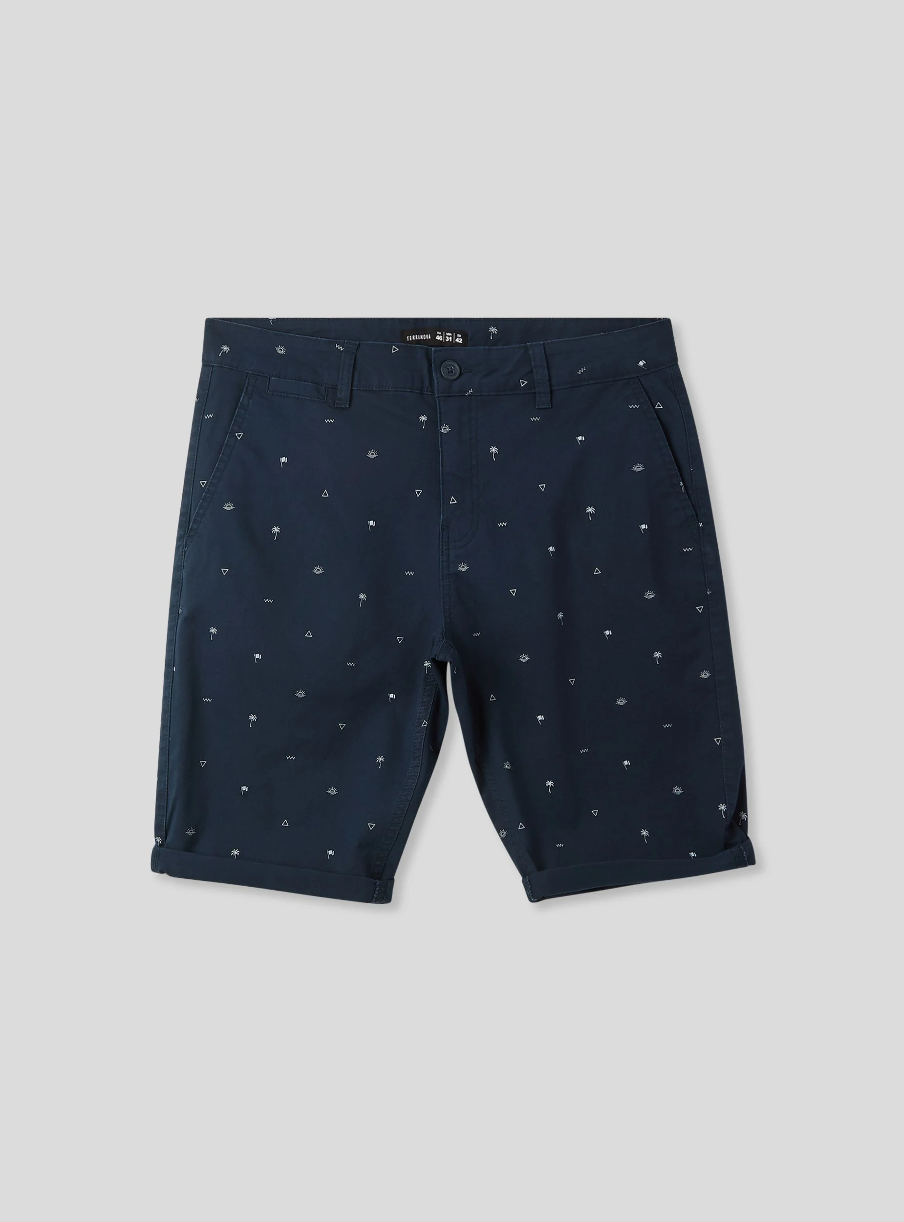 Pantaloncini chino a microfantasia mare - Image 3
