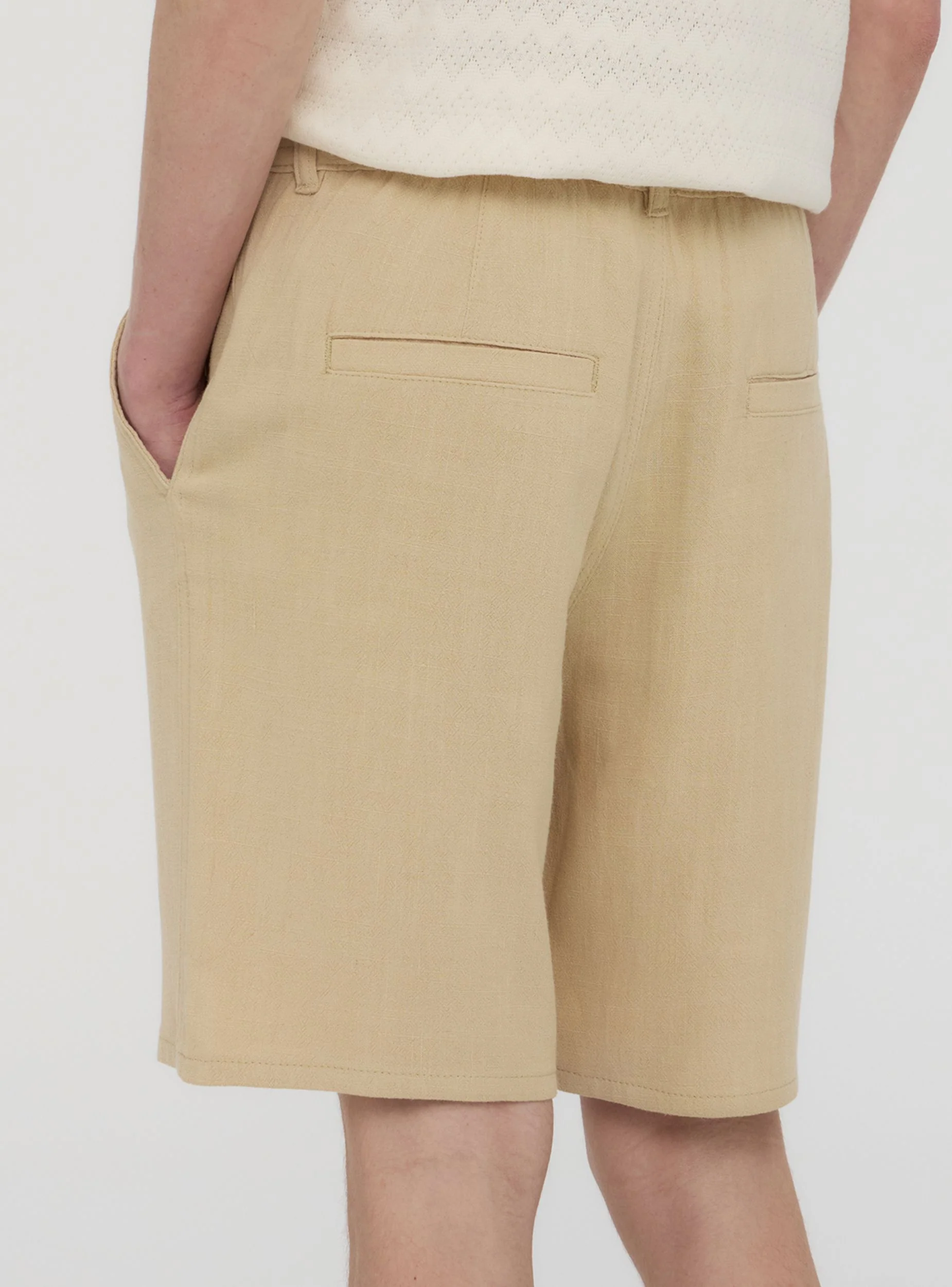 Pantaloncini chino in misto lino - Image 2