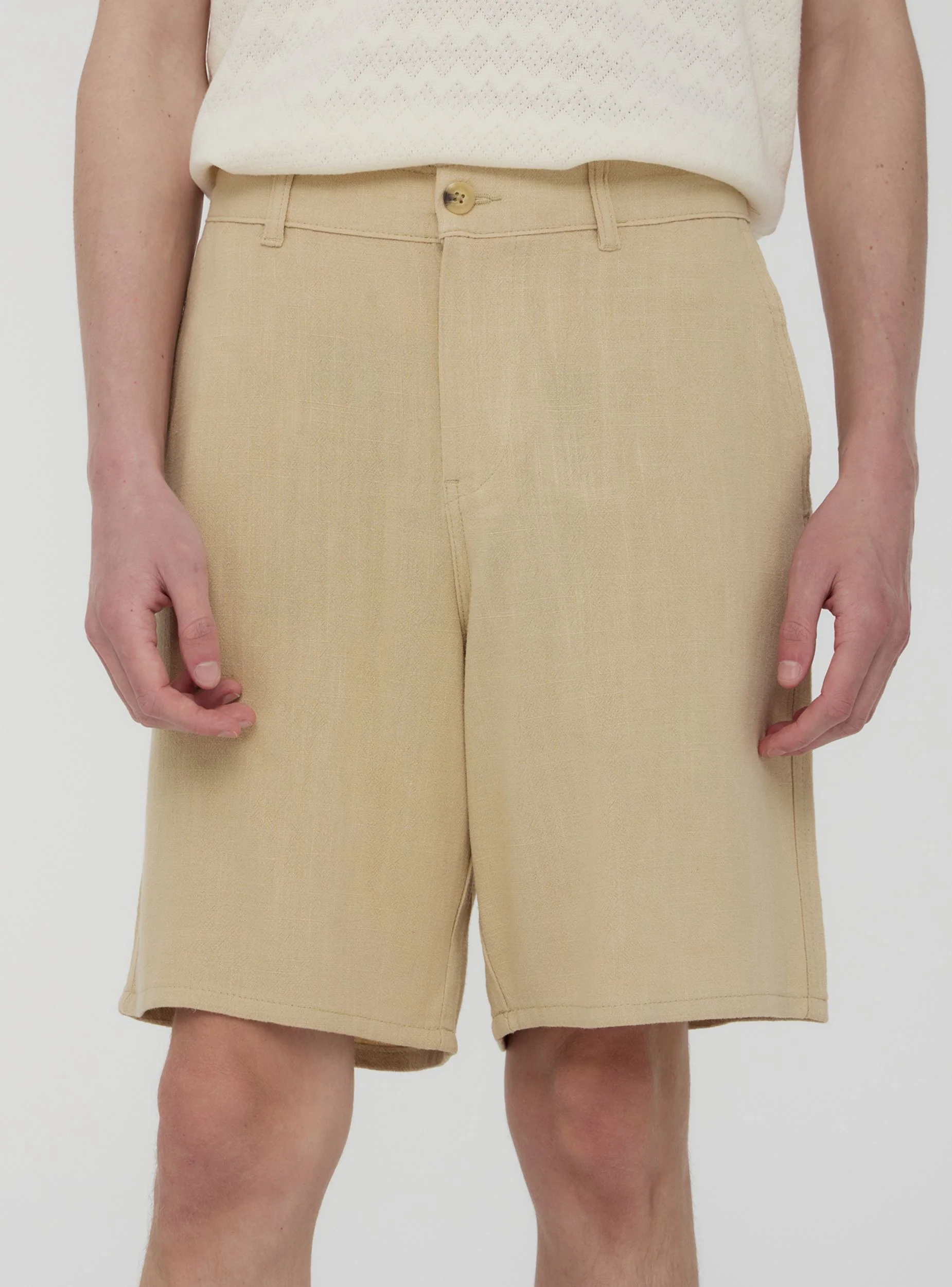 Pantaloncini chino in misto lino - Image 3