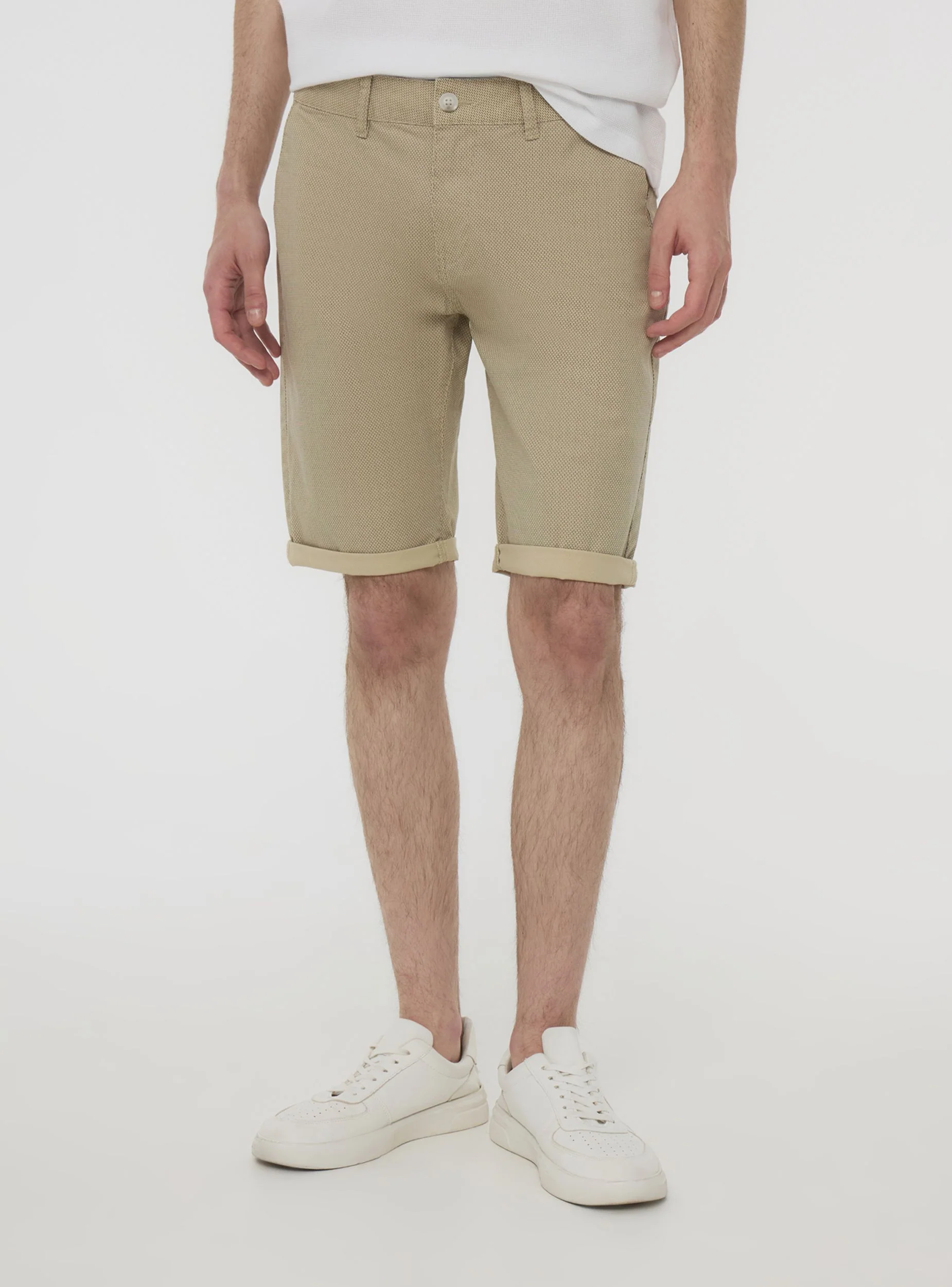 Pantaloncini con microfantasia geometrica - Image 3