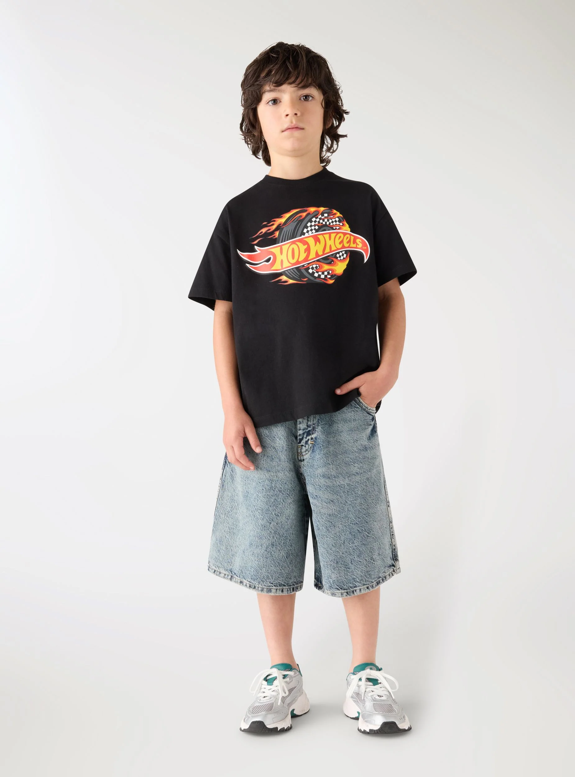Pantaloncini in denim fit skater