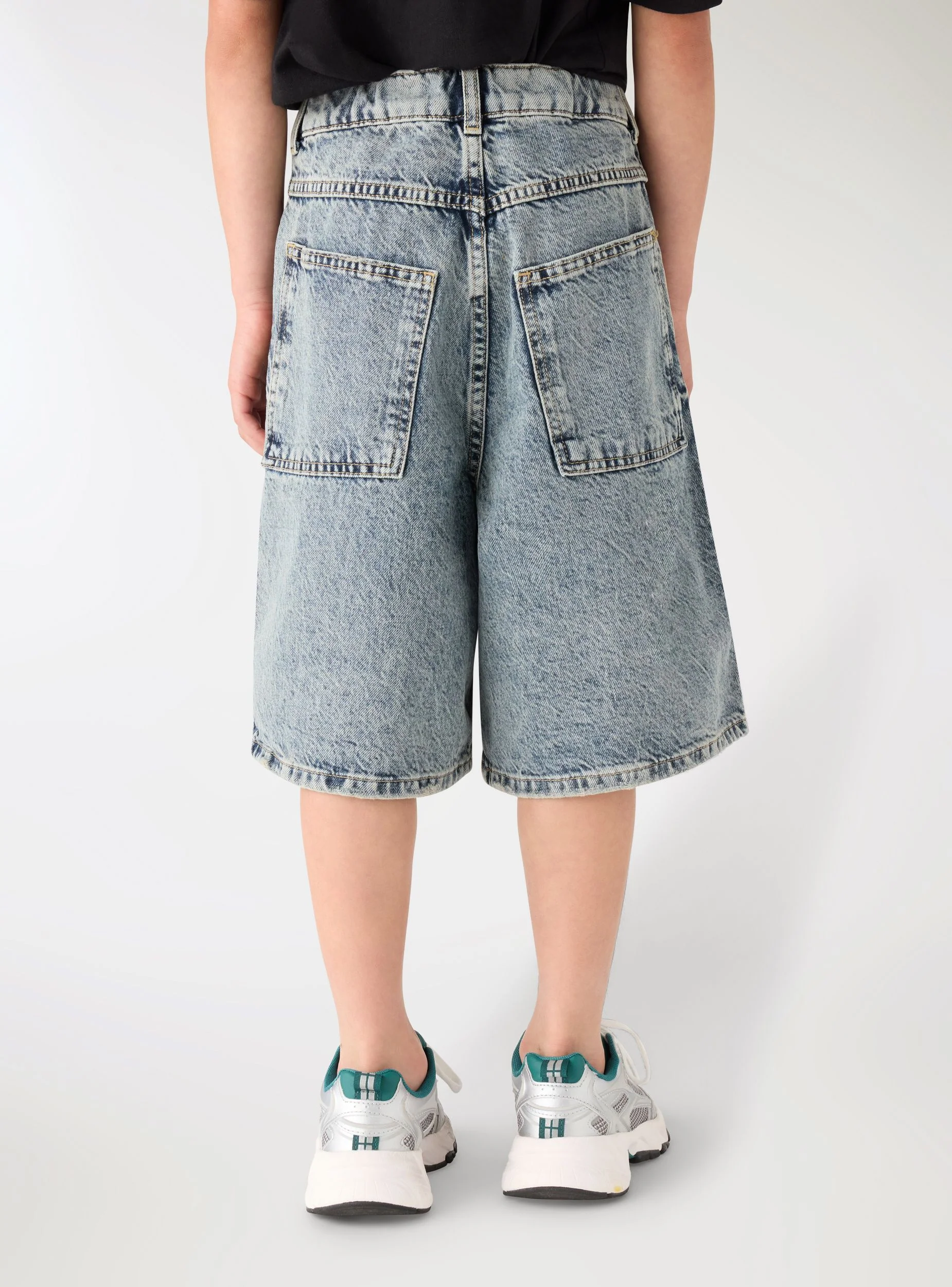 Pantaloncini in denim fit skater - Image 3