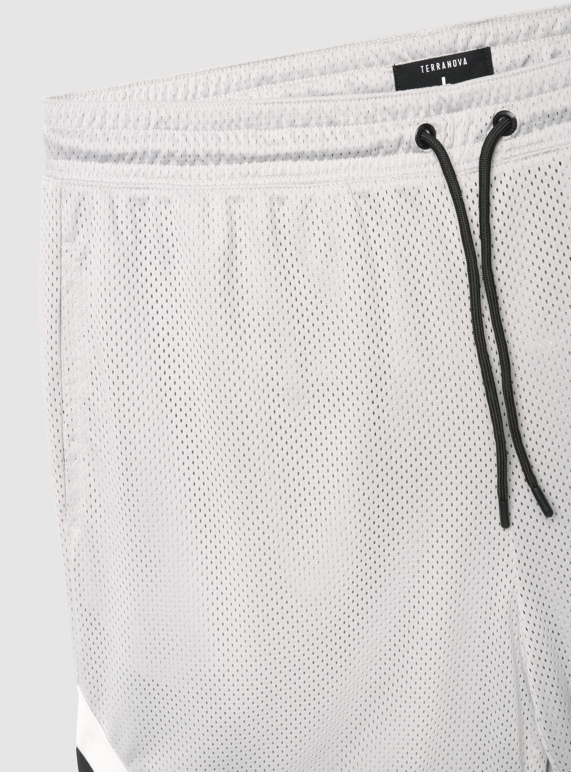 Pantaloncini in rete stile basket con bande a contrasto - Image 6