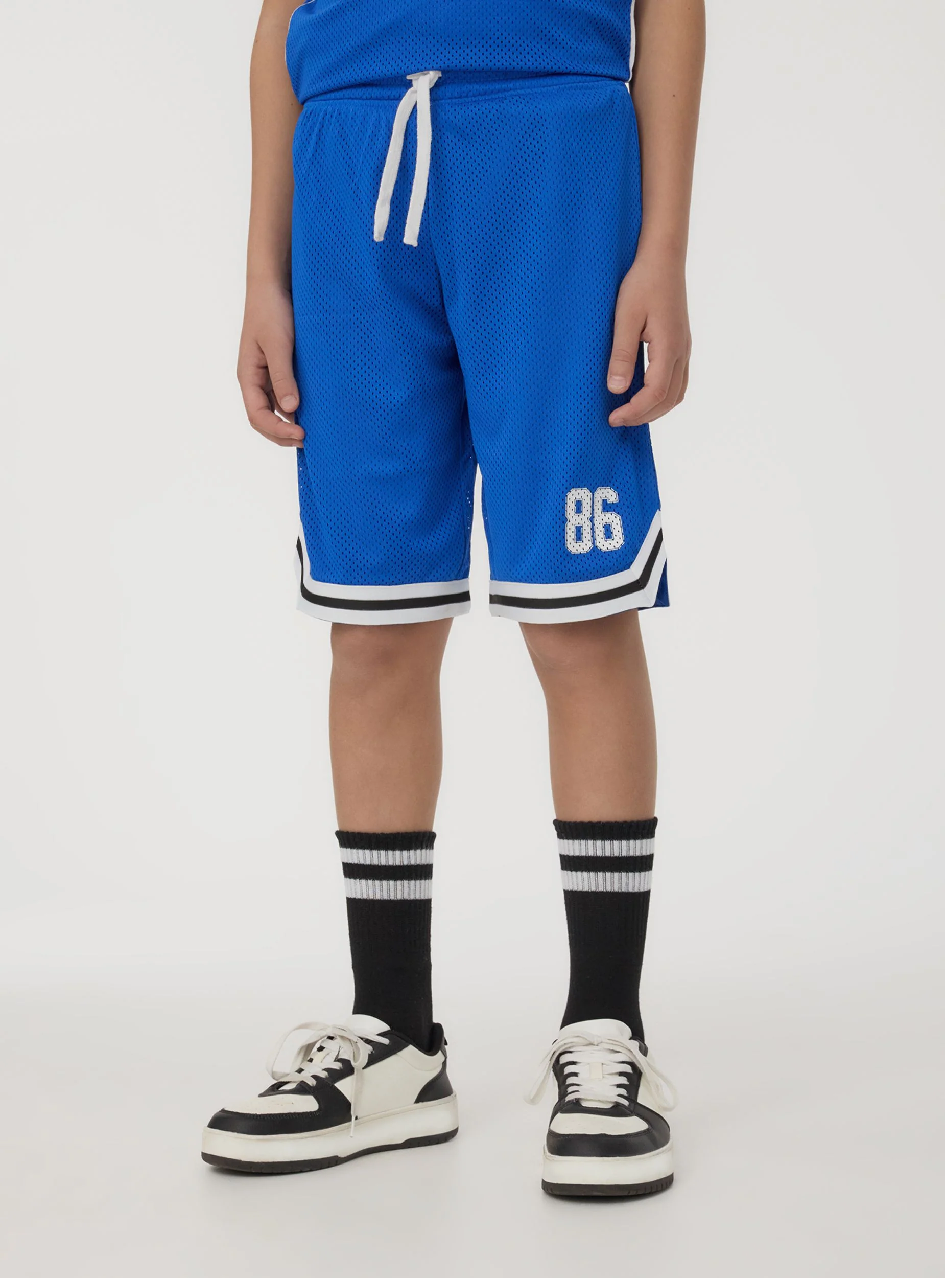 Pantaloncini in rete stile basket - Image 3