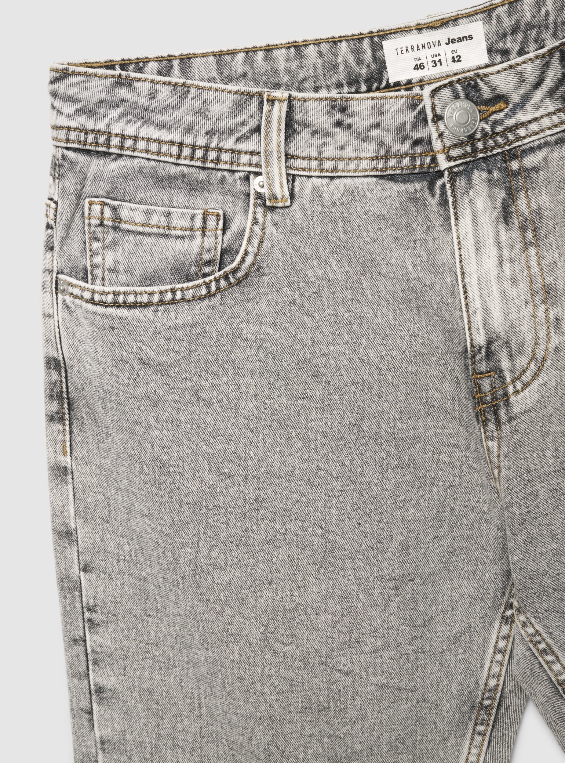 Pantaloncini jeans a tinta unita - Image 5