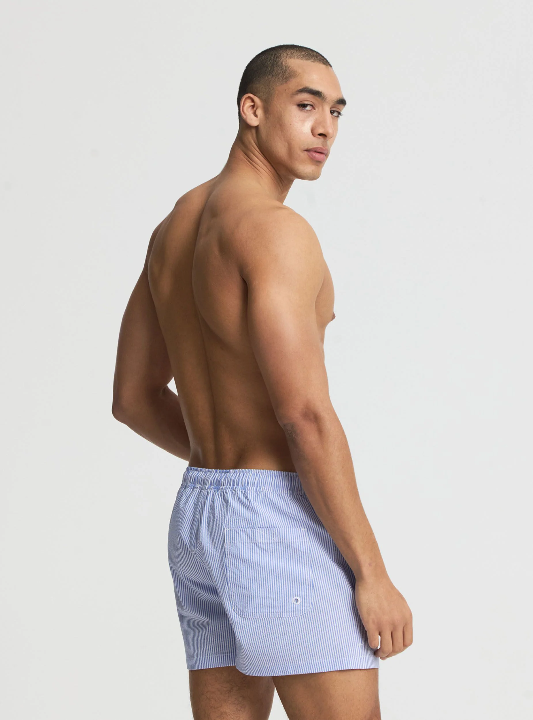Pantaloncini mare a righe con coulisse - Image 3