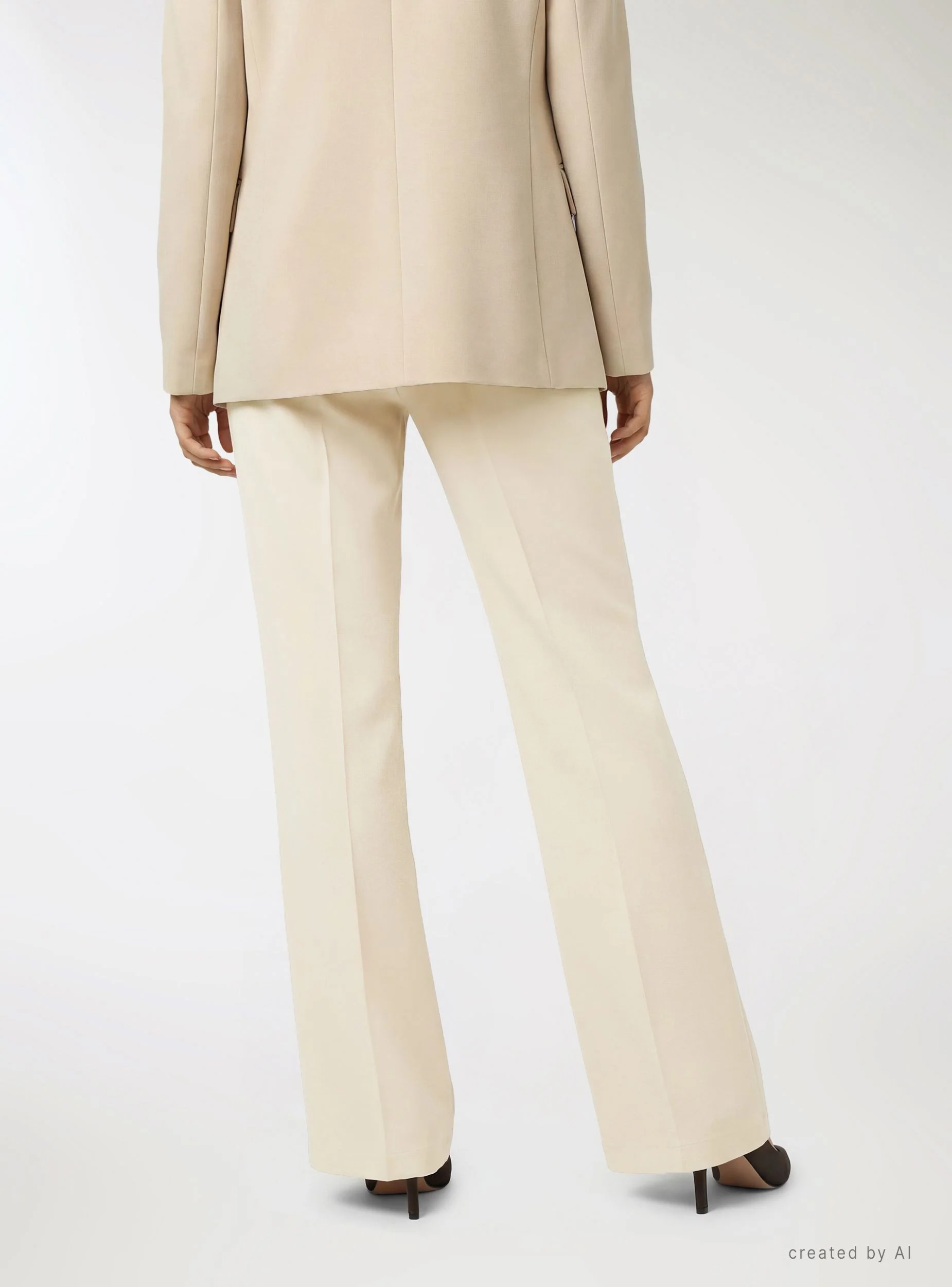 Pantaloni a zampa a vita alta - Image 3