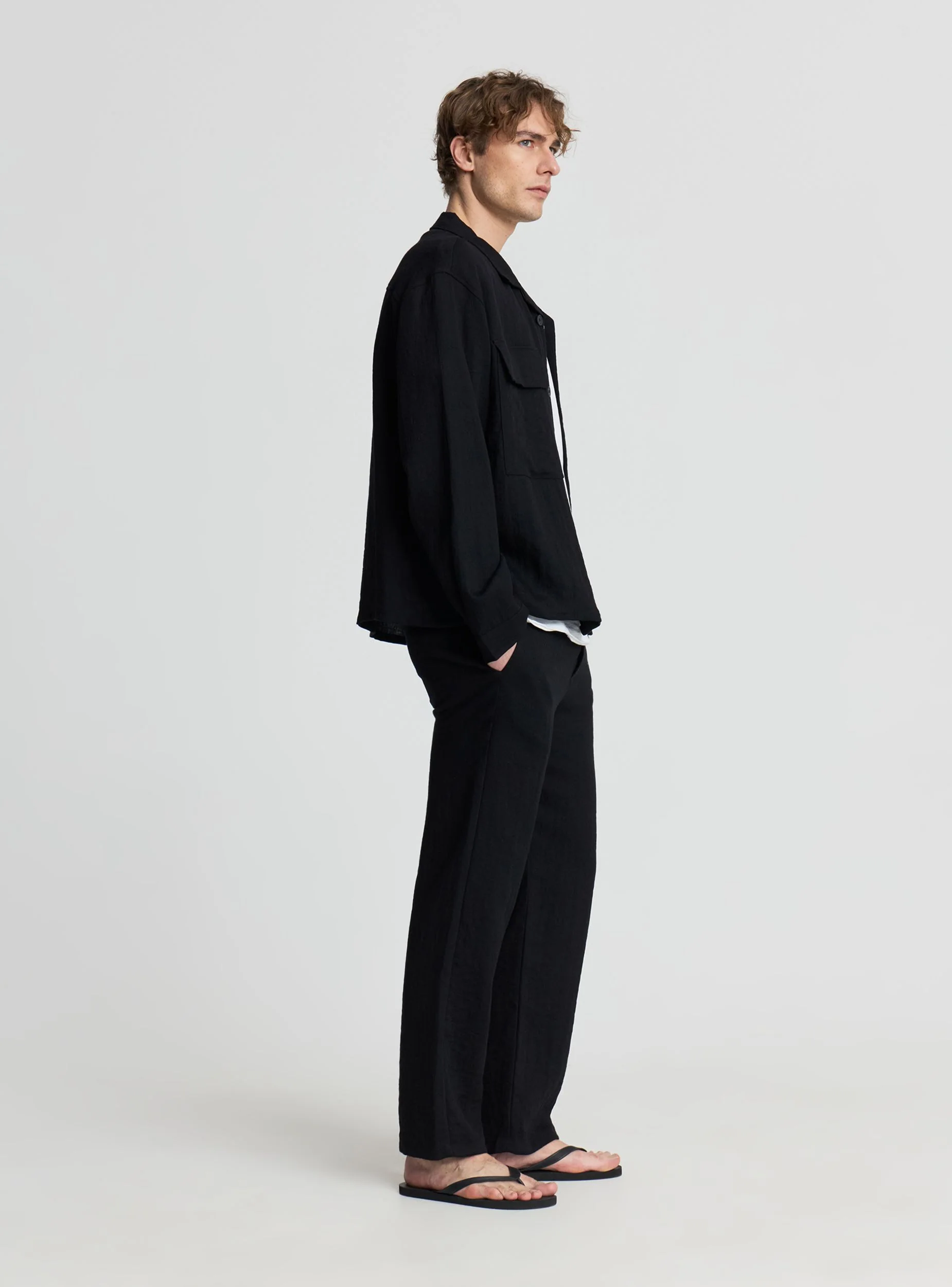 Pantaloni baggy a tinta unita