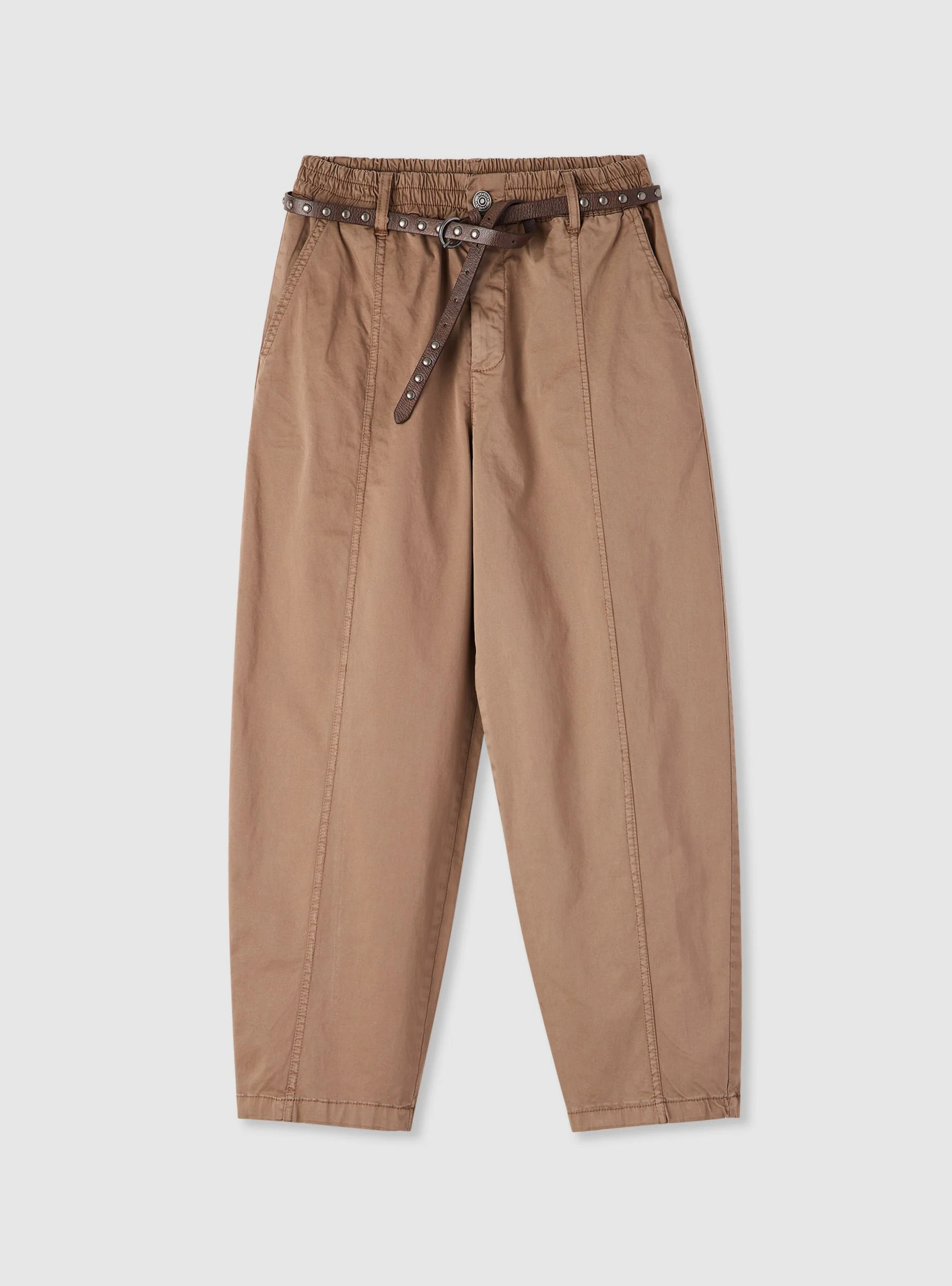 Pantaloni balloon a vita elasticizzata con cintura - Image 5