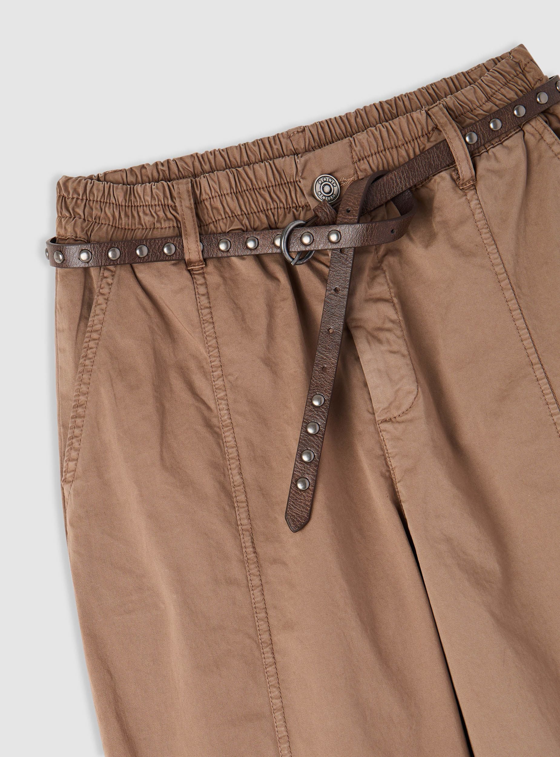 Pantaloni balloon a vita elasticizzata con cintura - Image 6