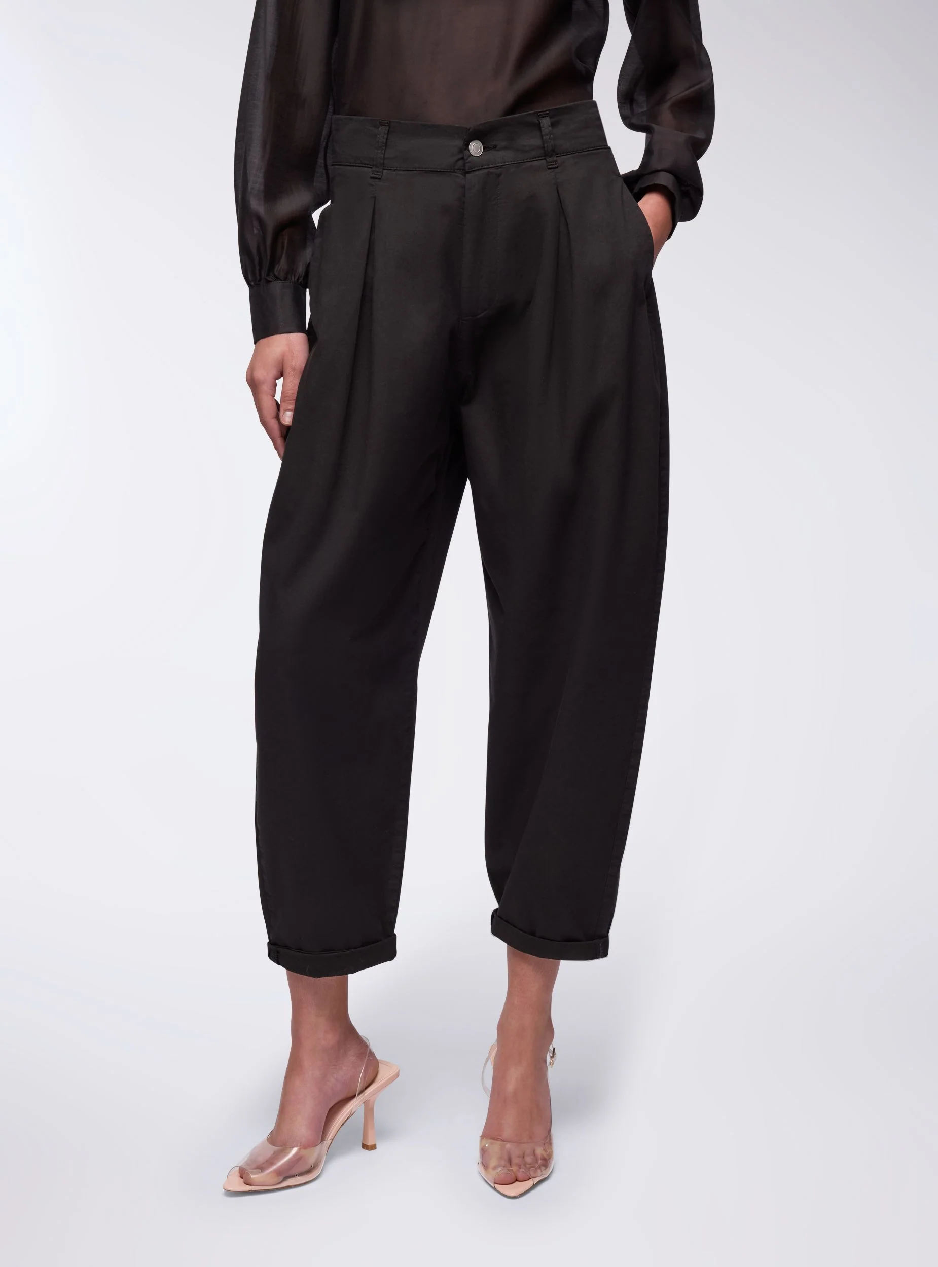 Pantaloni balloon con pinces