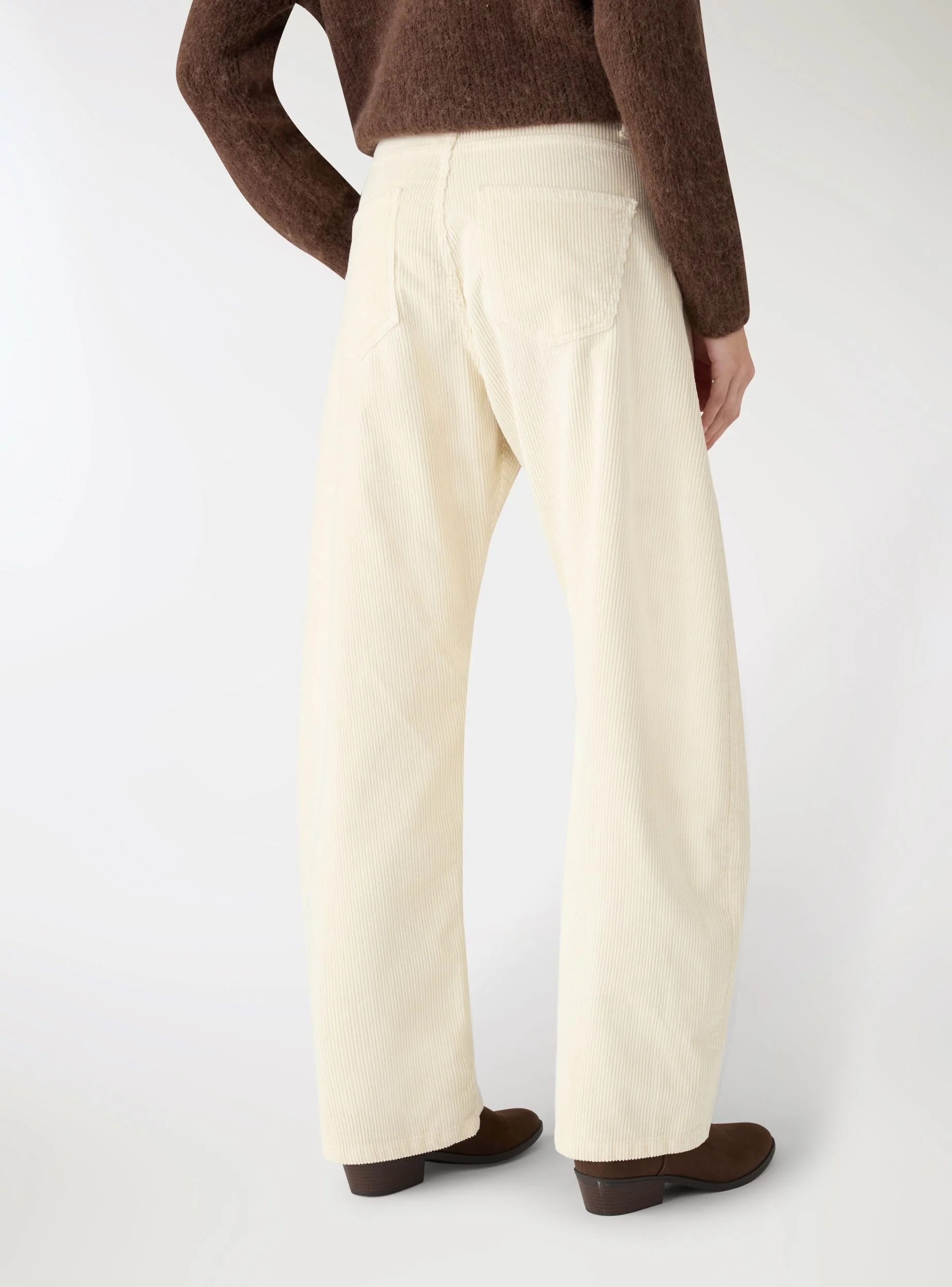 Pantaloni barrel in effetto velluto - Image 4