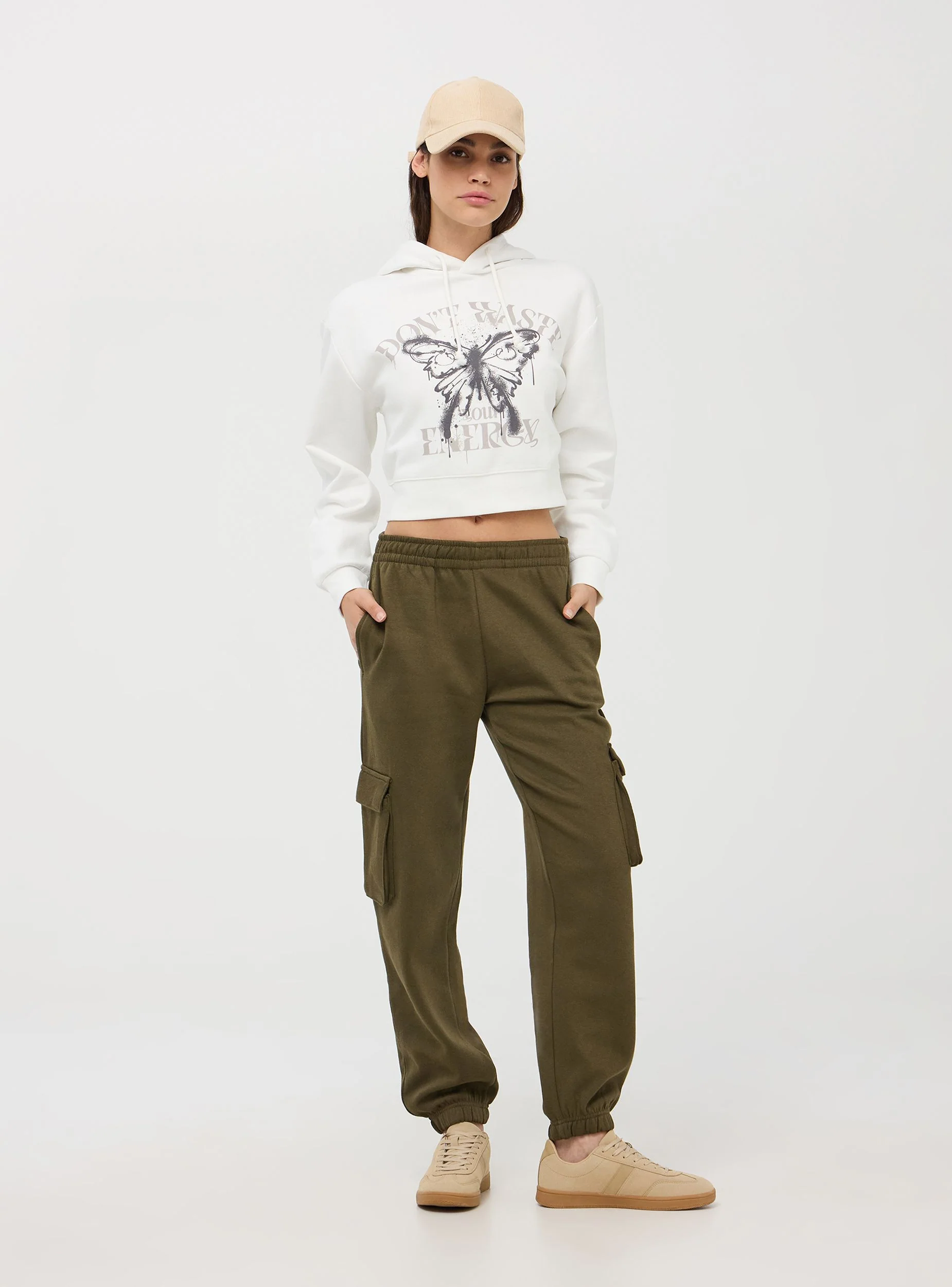 Pantaloni cargo a vita alta - Image 2
