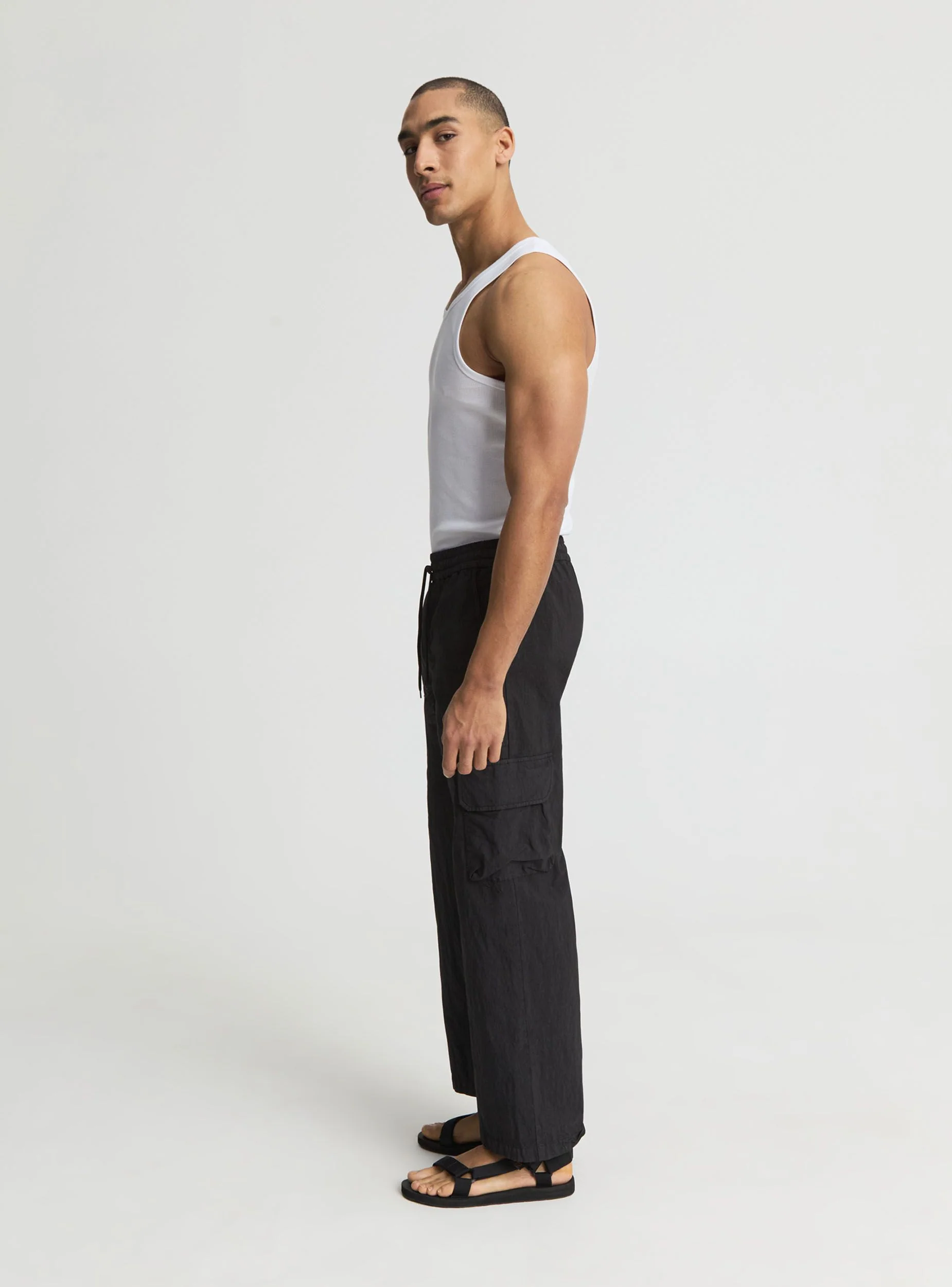 Pantaloni cargo con coulisse