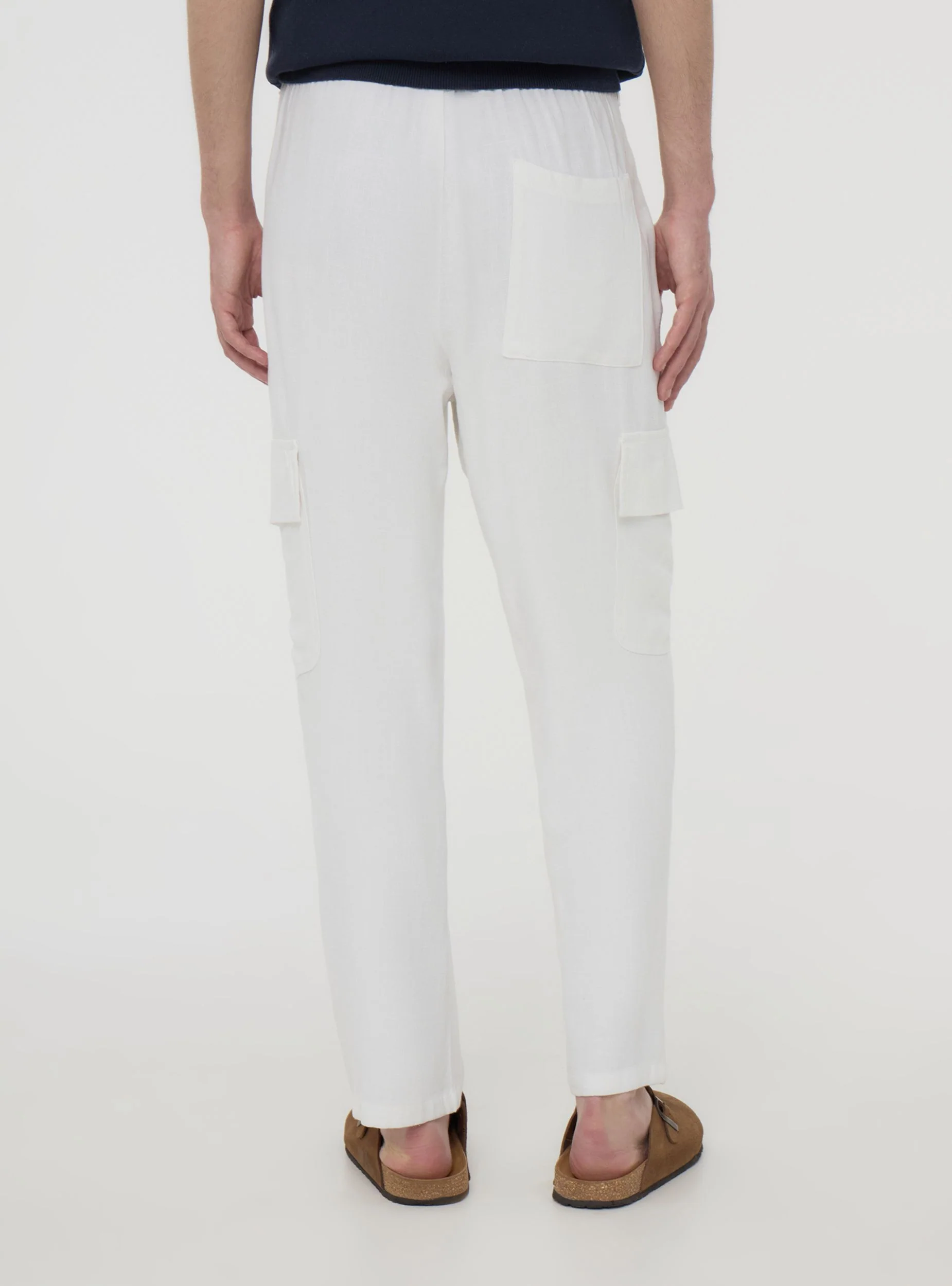 Pantaloni cargo in misto lino - Image 3