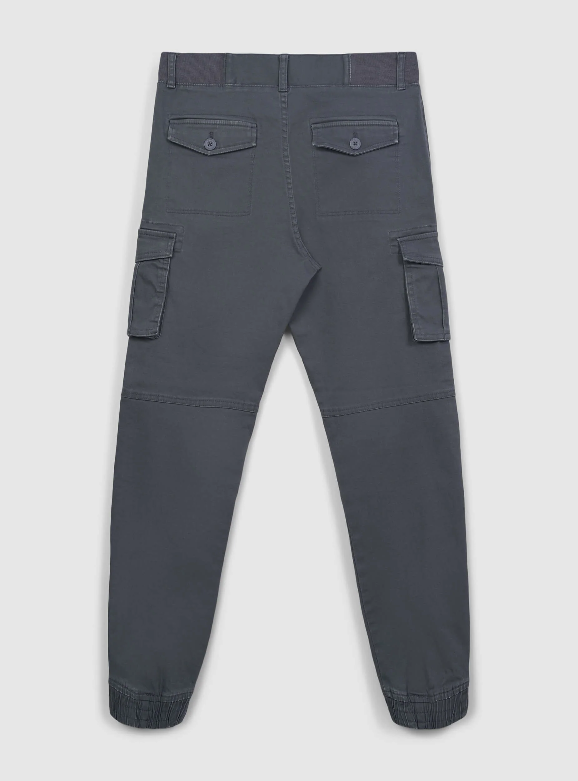 Pantaloni cargo tinta unita con polsini - Image 5