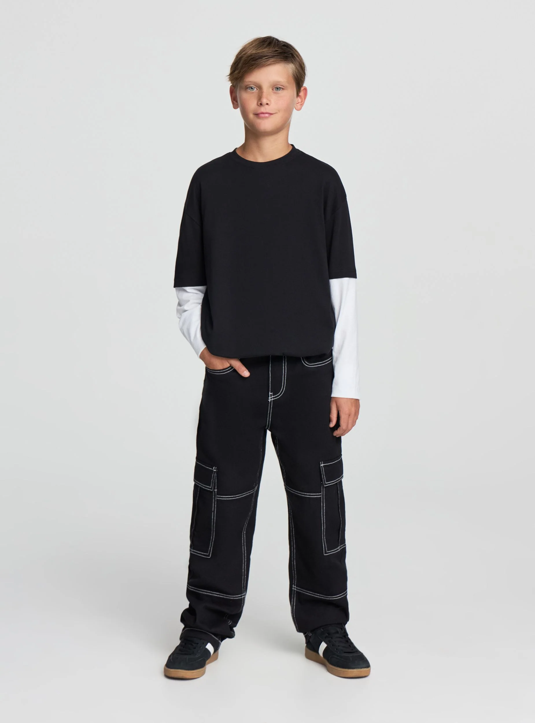 Pantaloni cargo wide leg - Image 3
