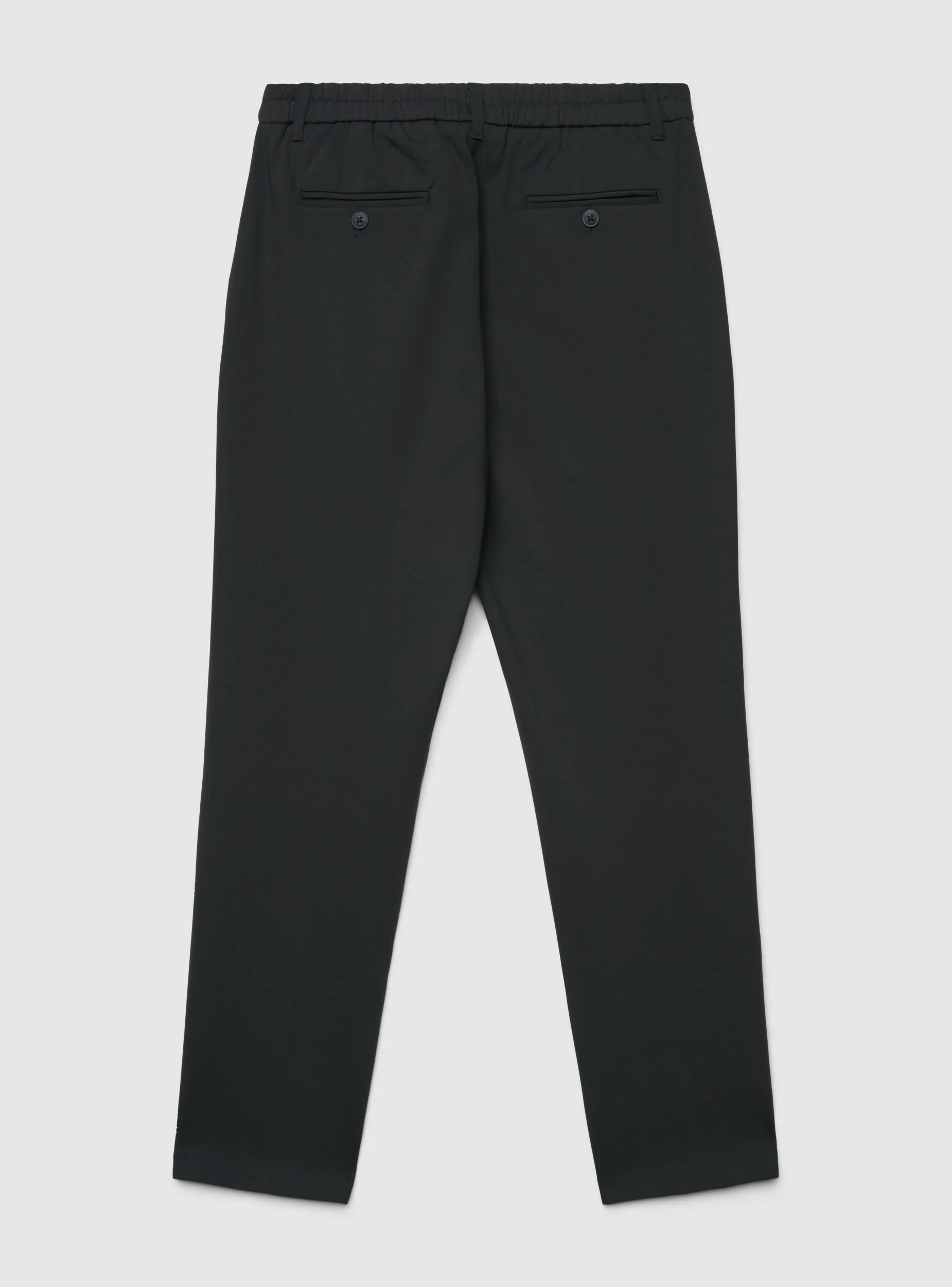 Pantaloni chino a tinta unita con elastico in vita - Image 6