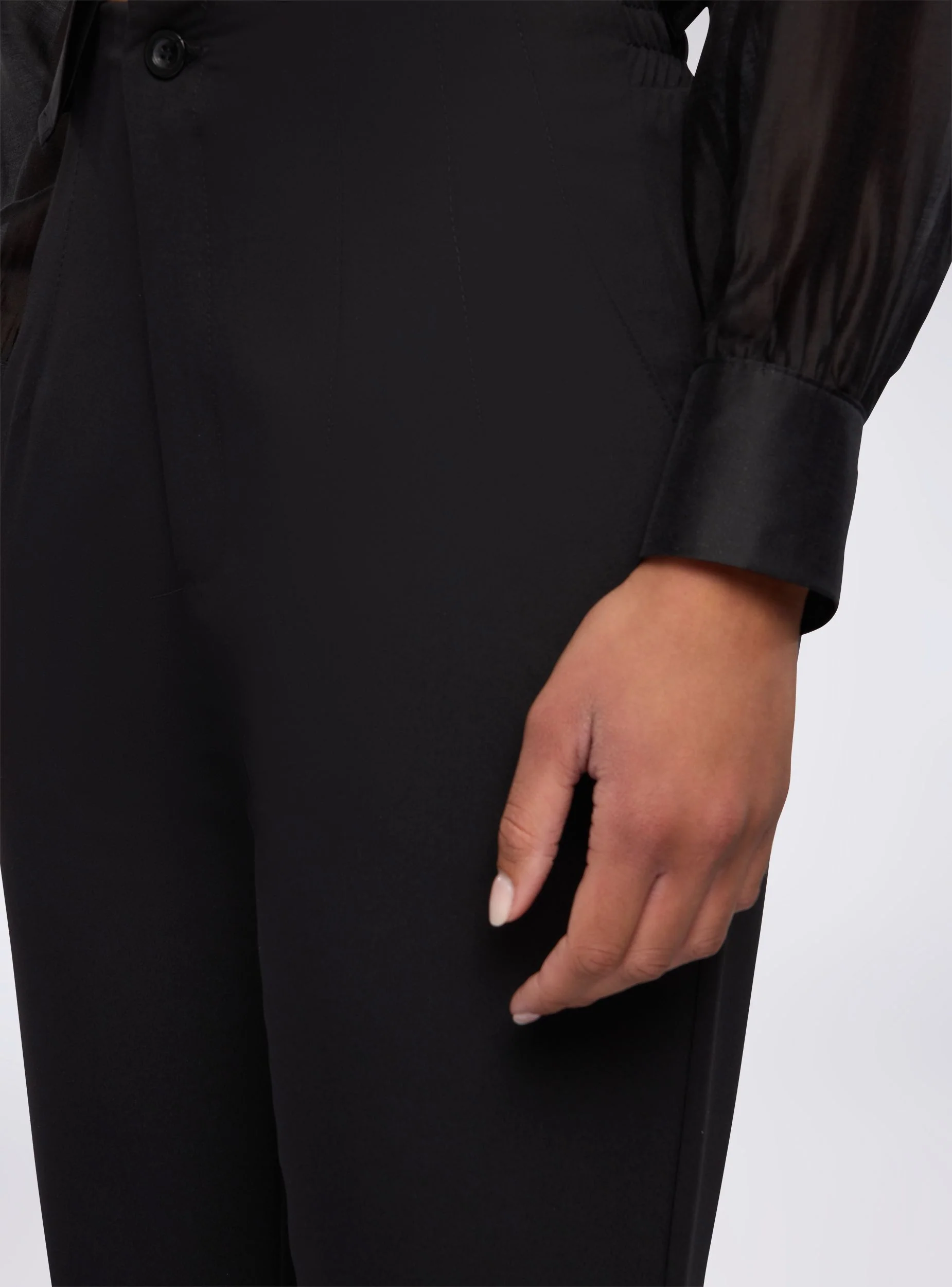 Pantaloni chino a vita alta