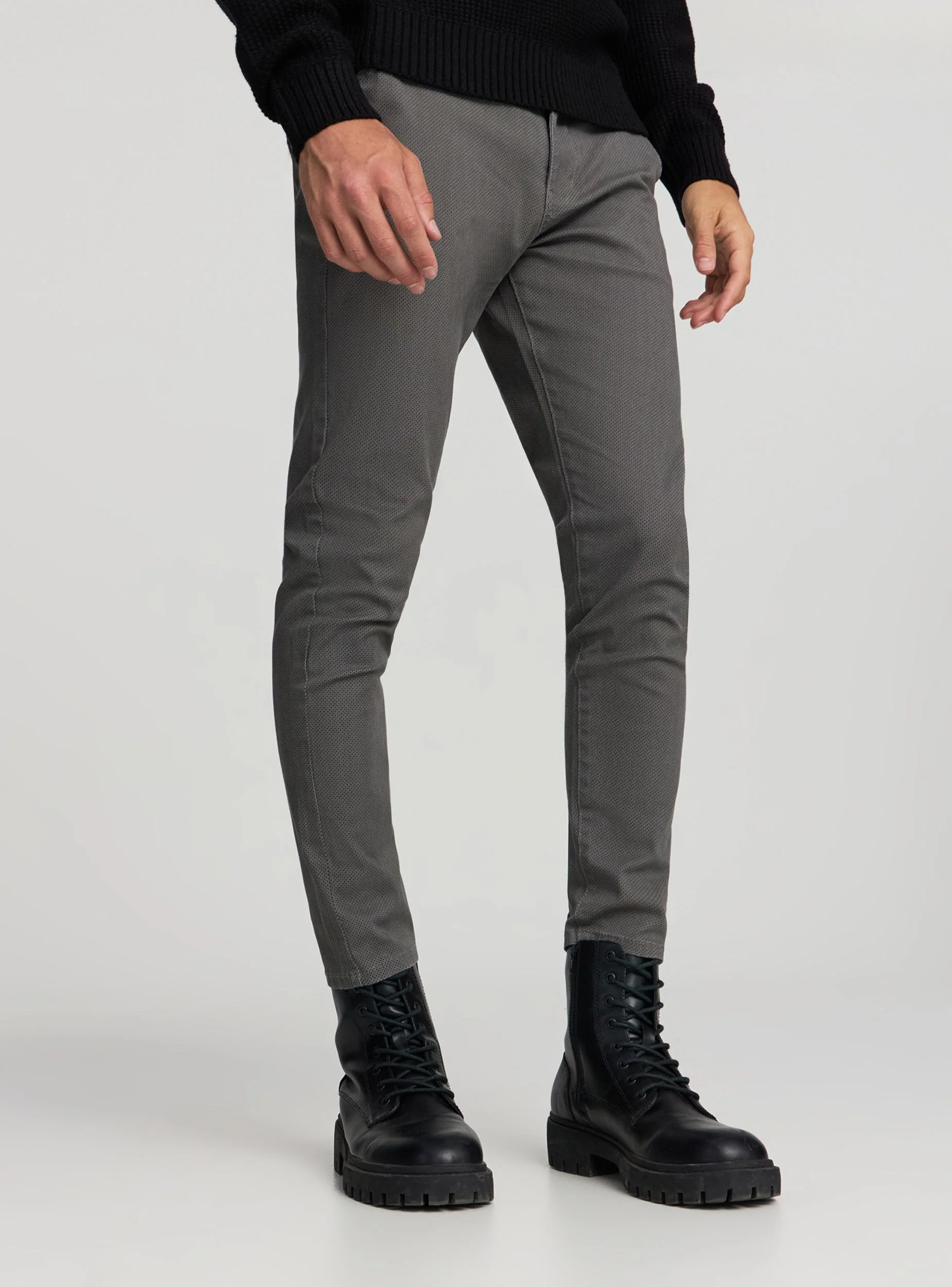 Pantaloni chino skinny microfantasia - Image 2