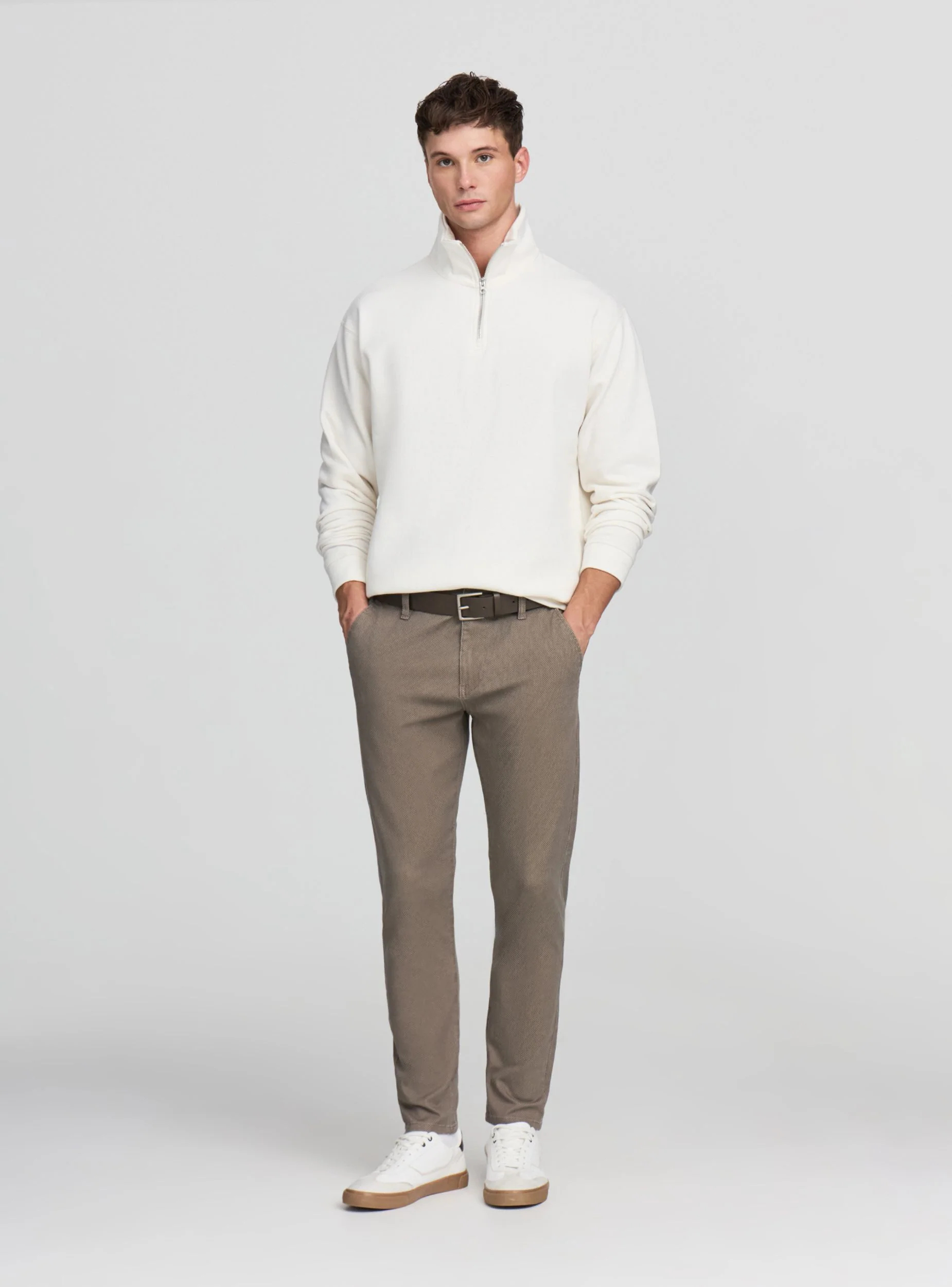 Pantaloni chino skinny microfantasia - Image 3