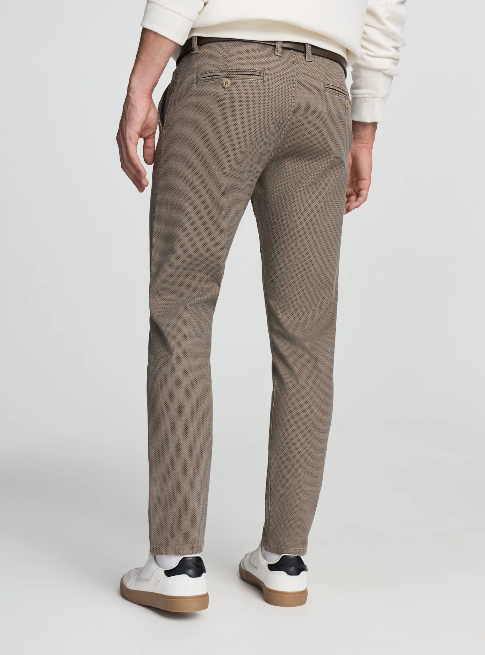 Pantaloni chino skinny microfantasia - Image 4