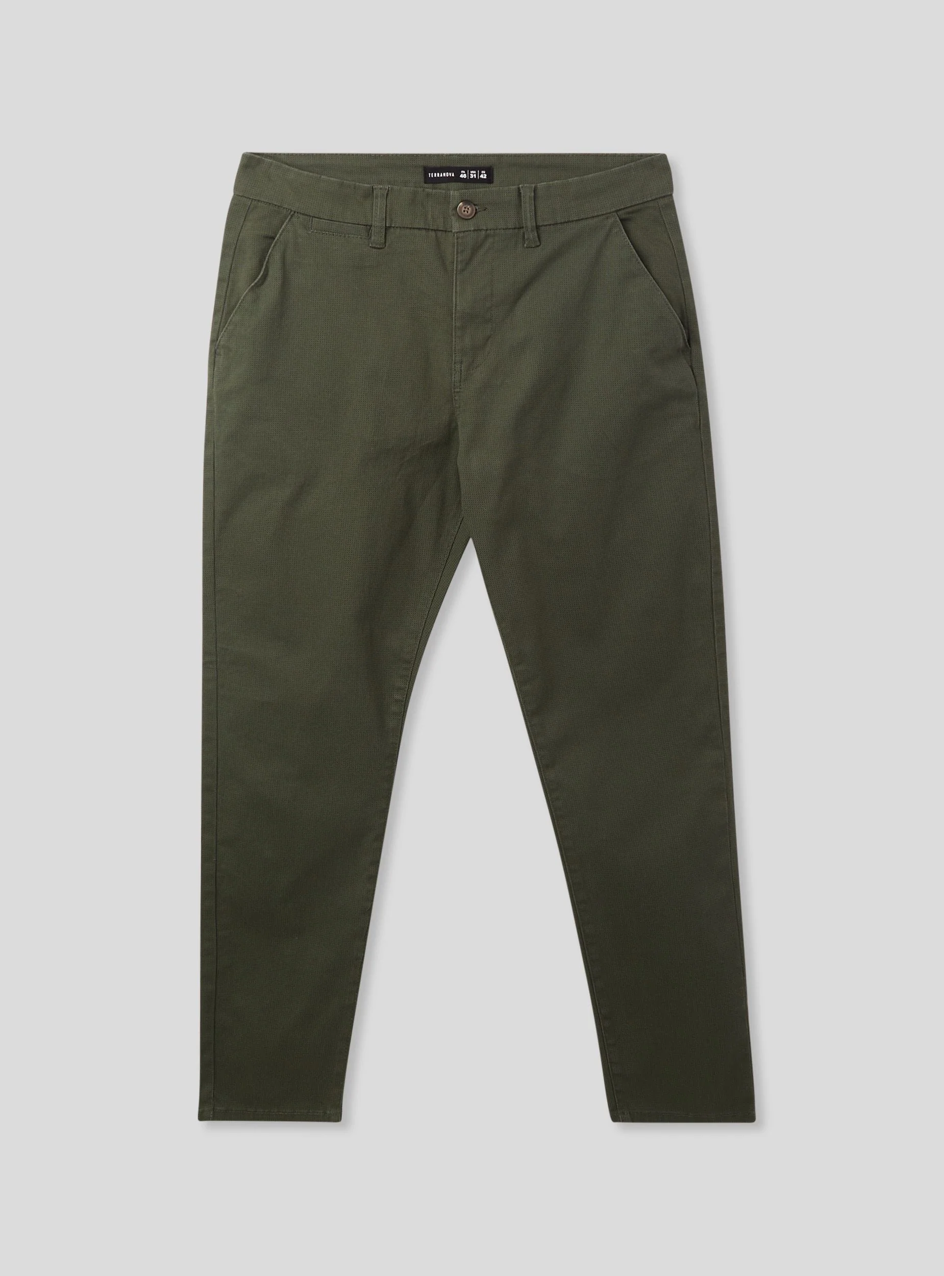 Pantaloni chino skinny microfantasia