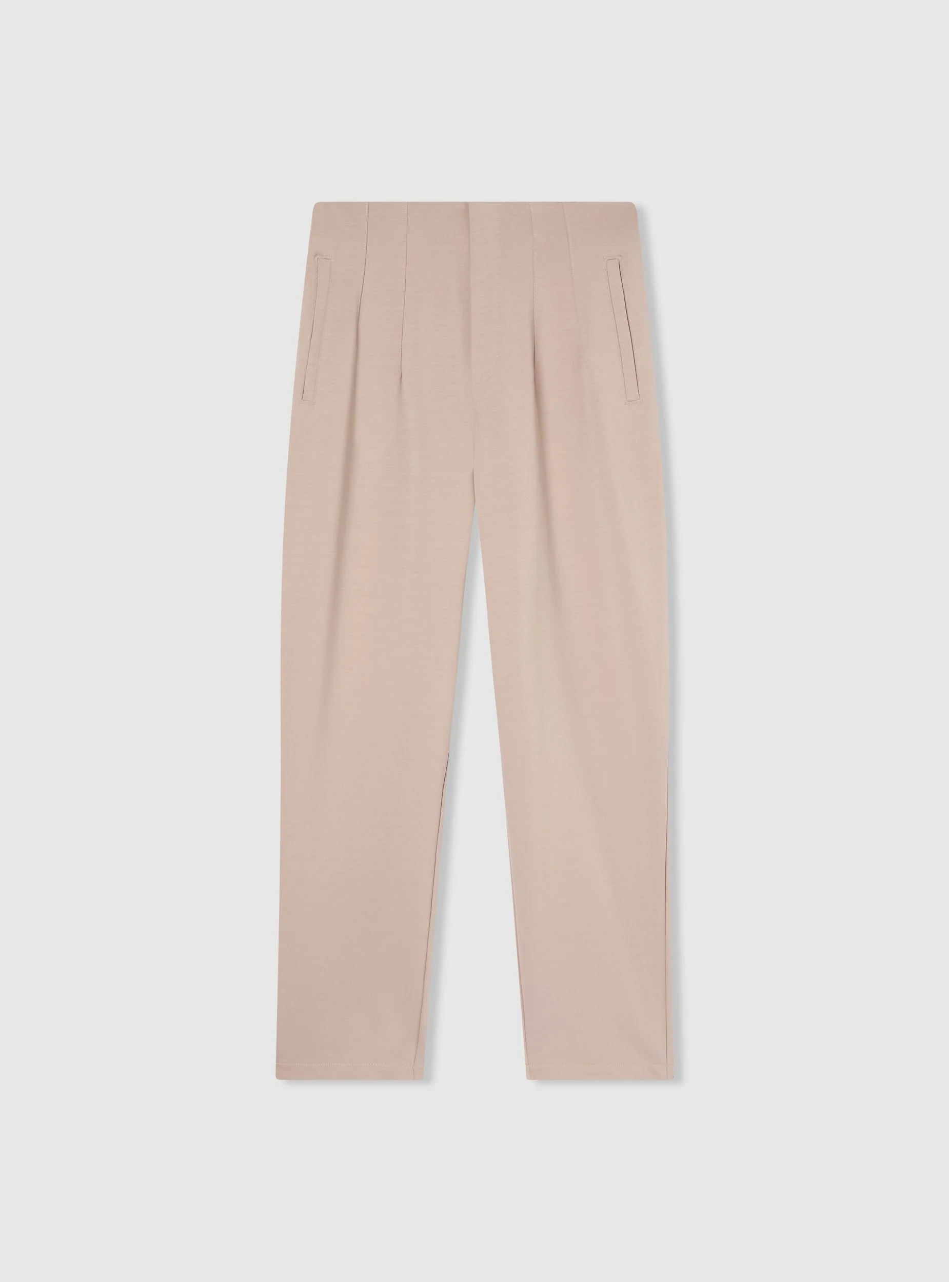 Pantaloni chino tinta unita con vita elasticizzata - Image 6