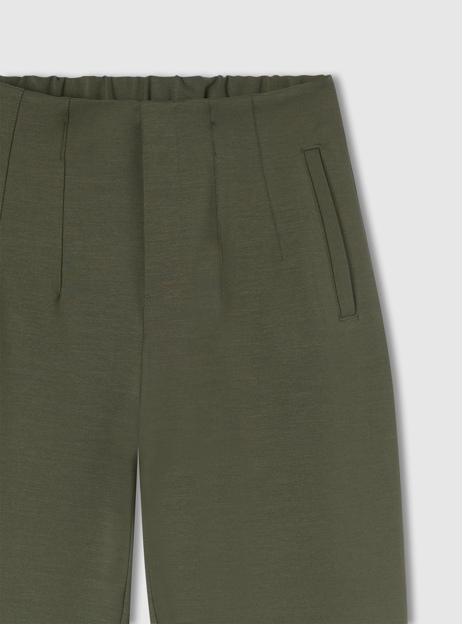 Pantaloni chino tinta unita con vita elasticizzata - Image 6