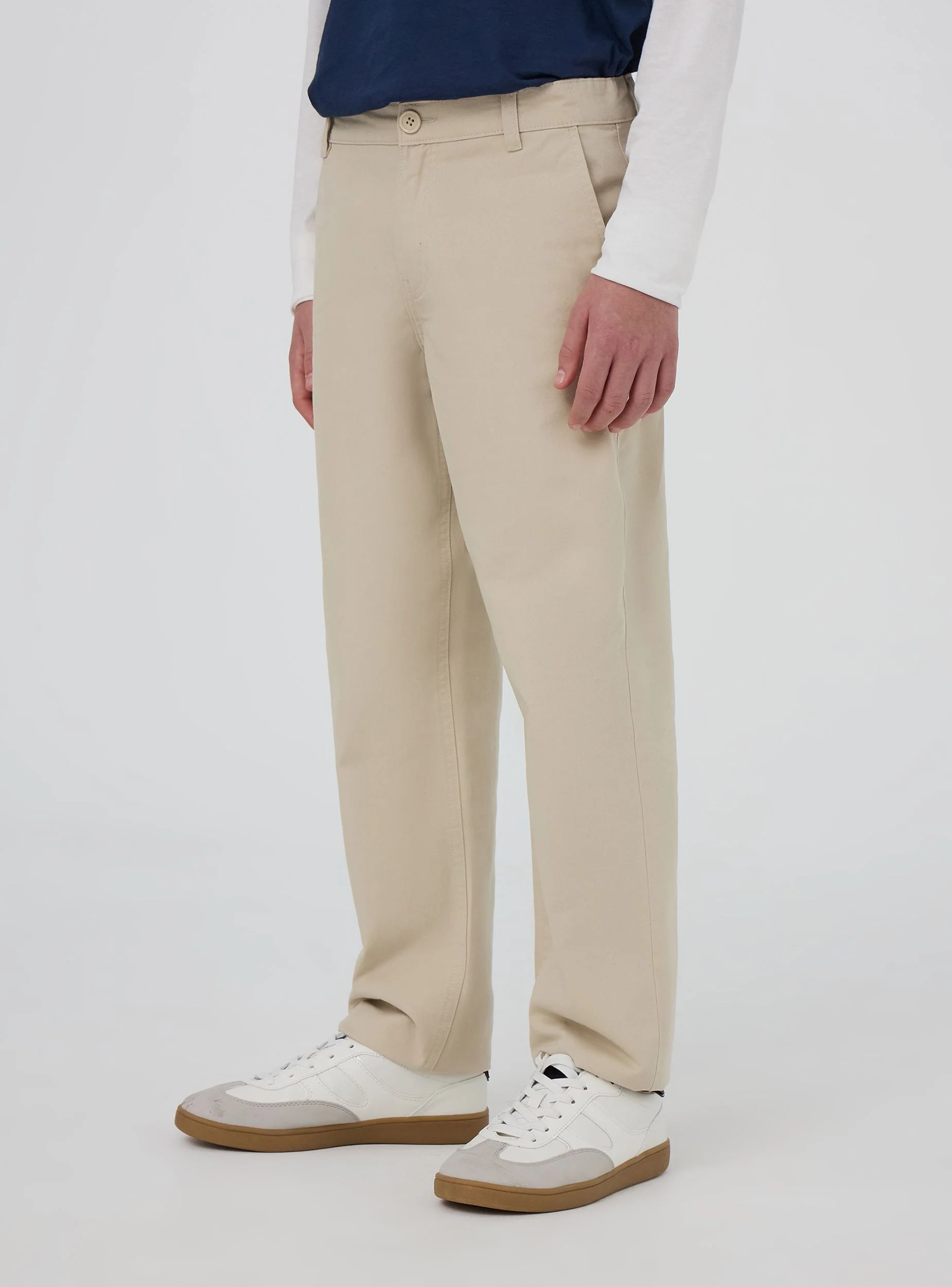 Pantaloni chino tinta unita