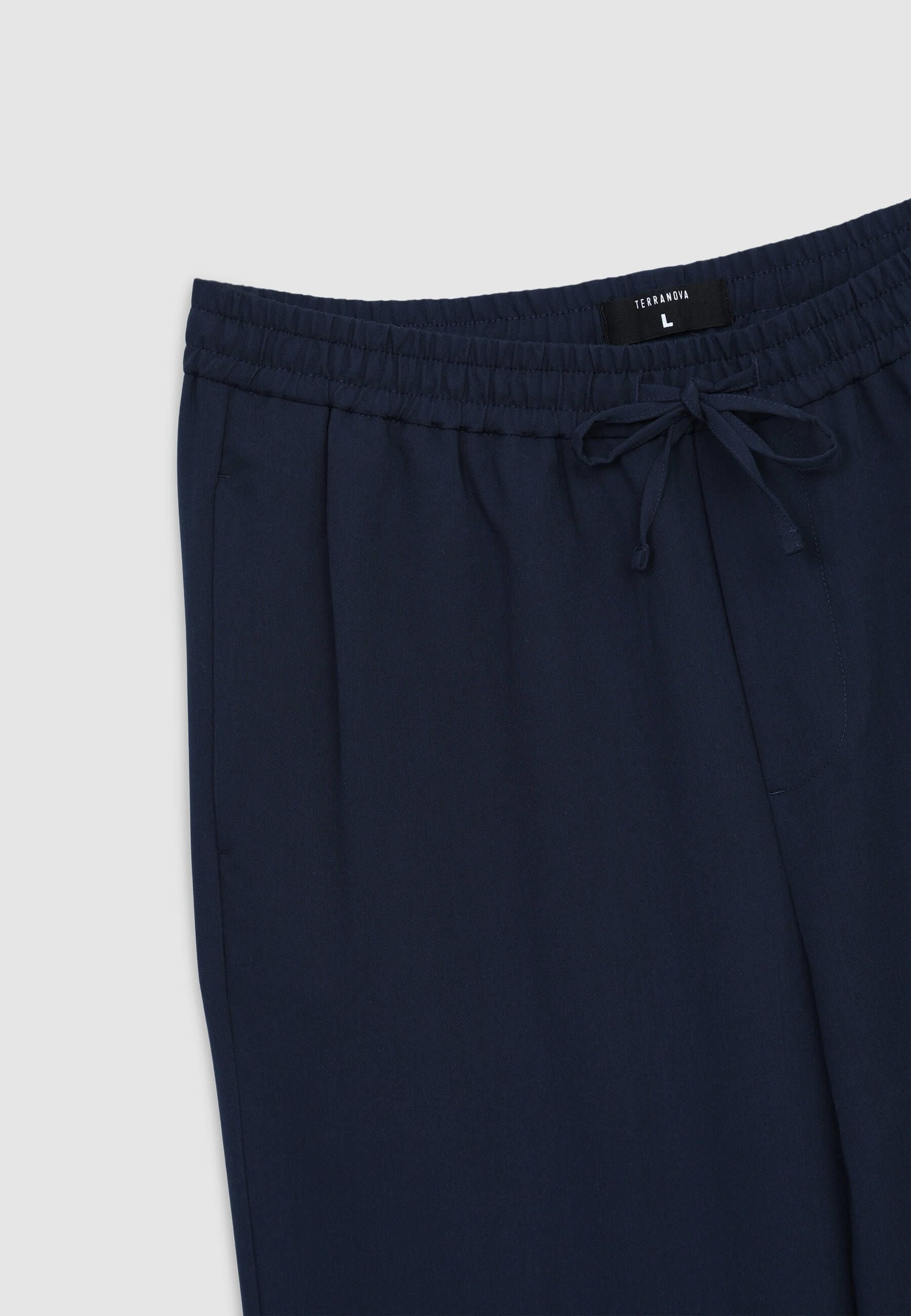 Pantaloni con elastico in vita e coulisse tinta unita - Image 6