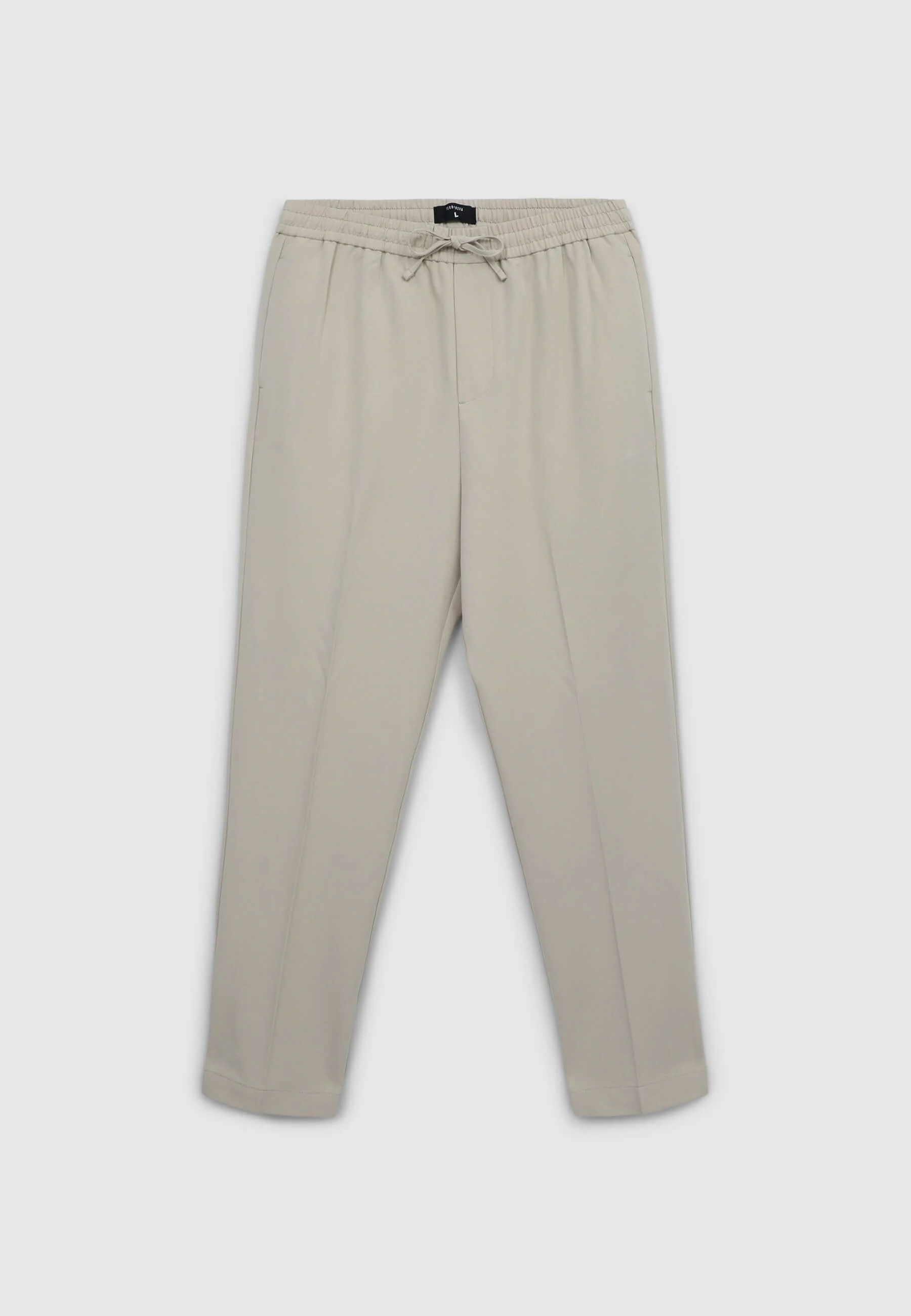 Pantaloni con elastico in vita e coulisse tinta unita - Image 4