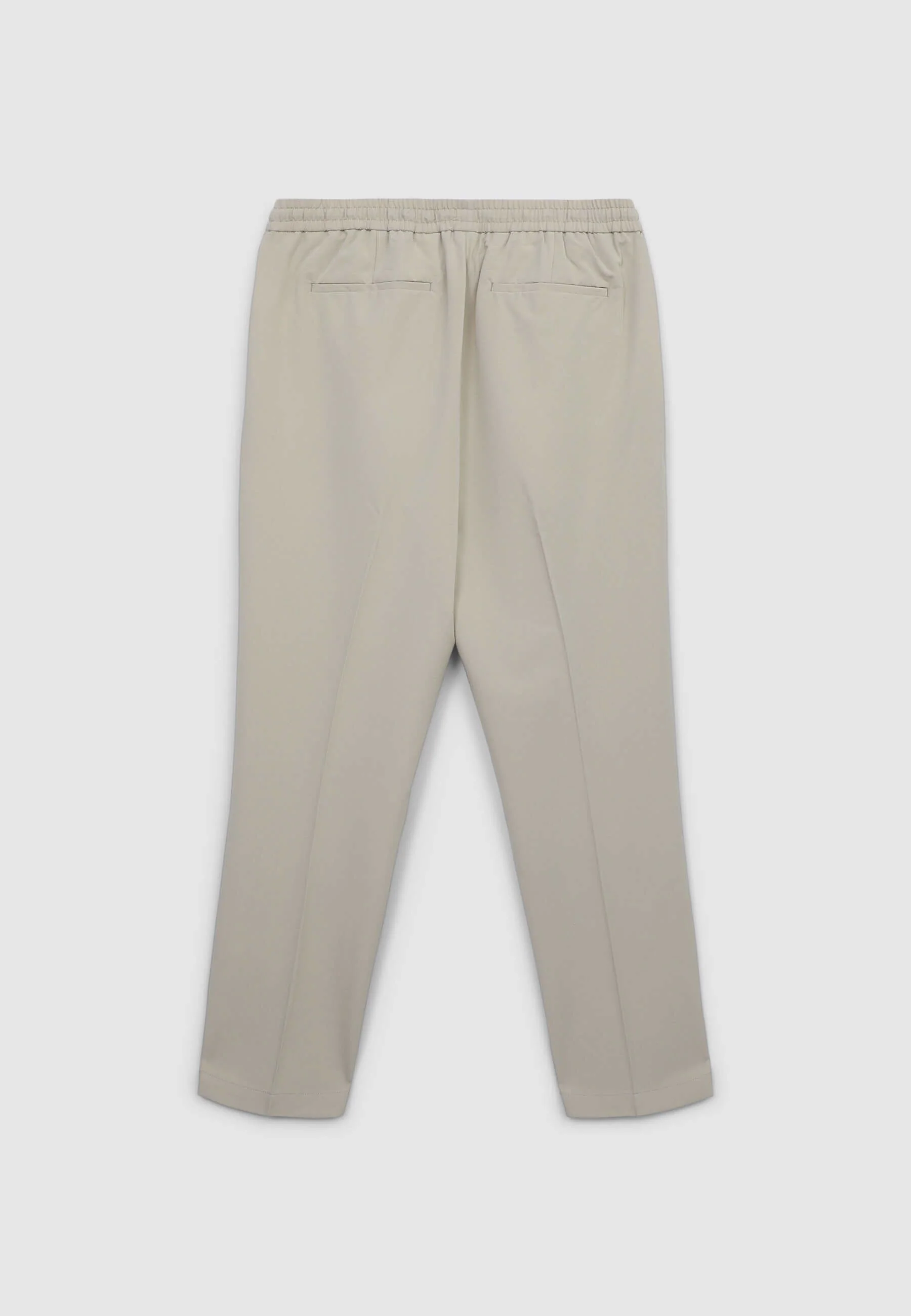 Pantaloni con elastico in vita e coulisse tinta unita - Image 5