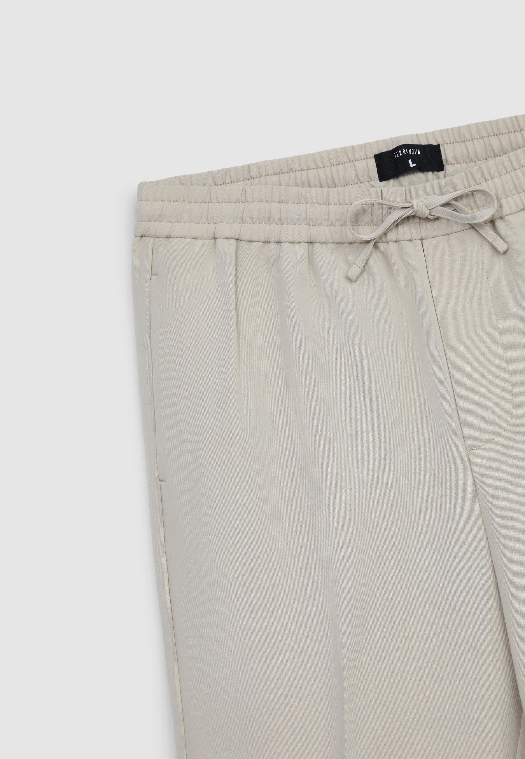 Pantaloni con elastico in vita e coulisse tinta unita - Image 6
