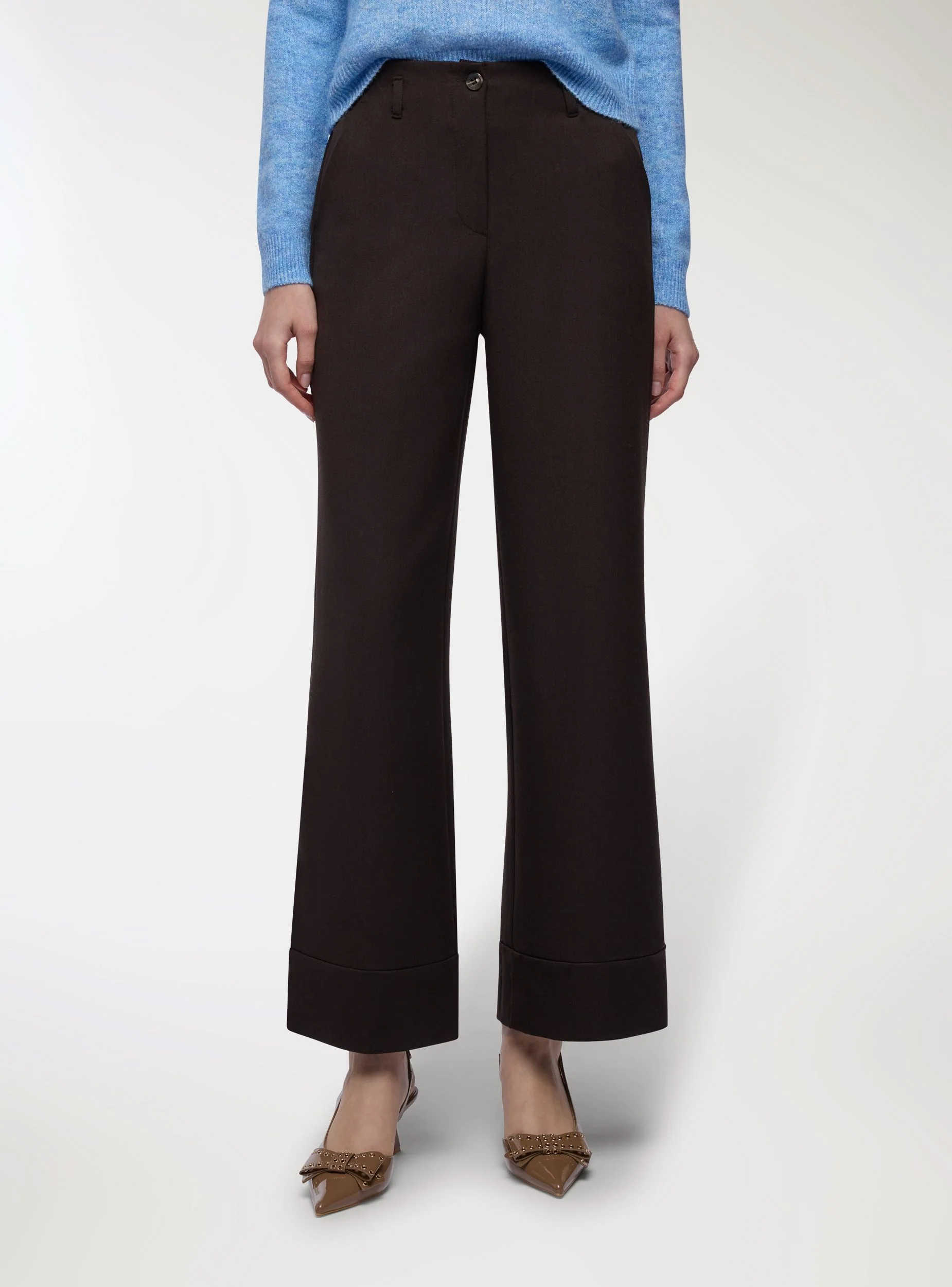 Pantaloni con risvolto