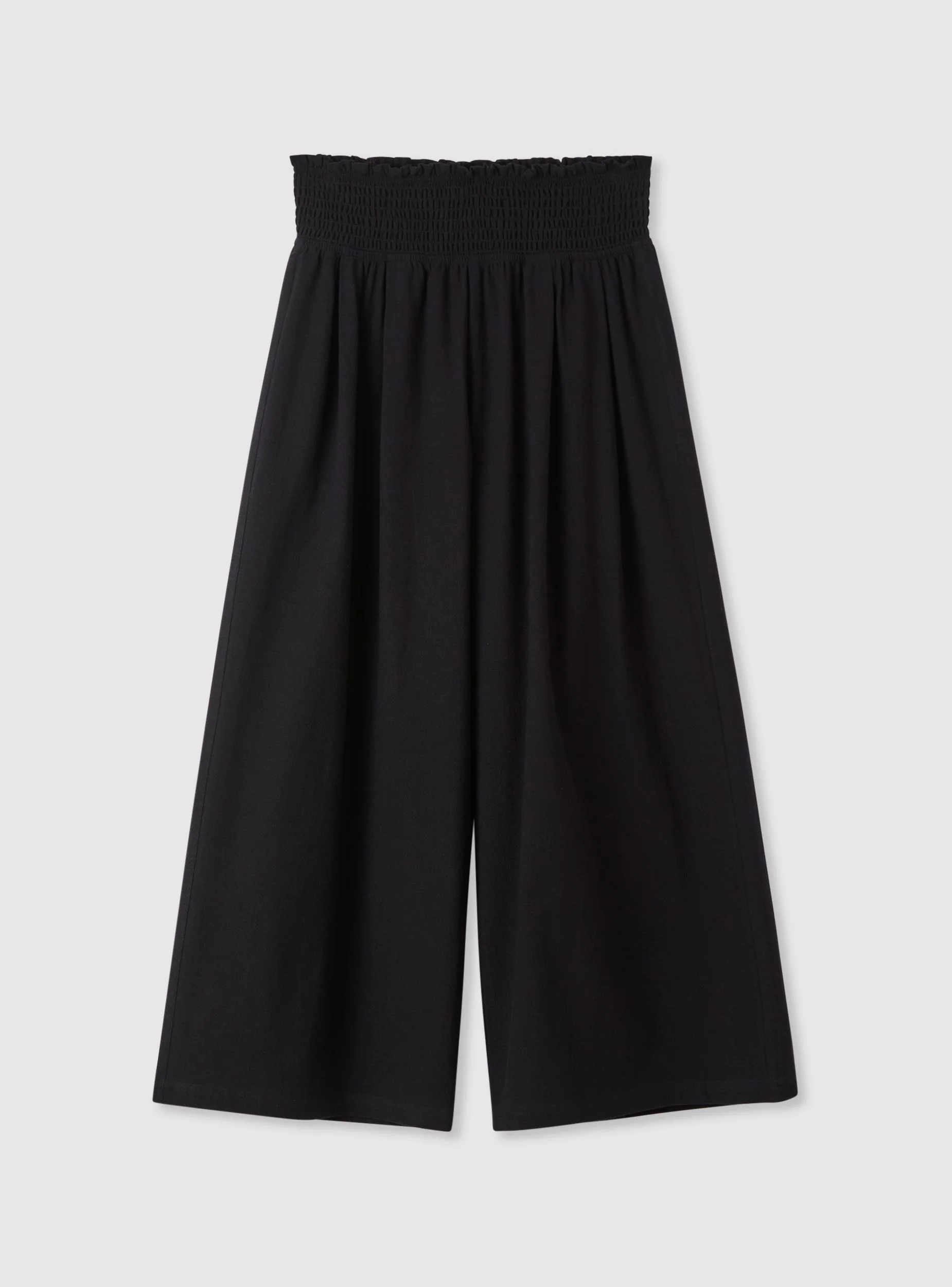 Pantaloni crop a gamba ampia con vita elasticizzata - Image 7