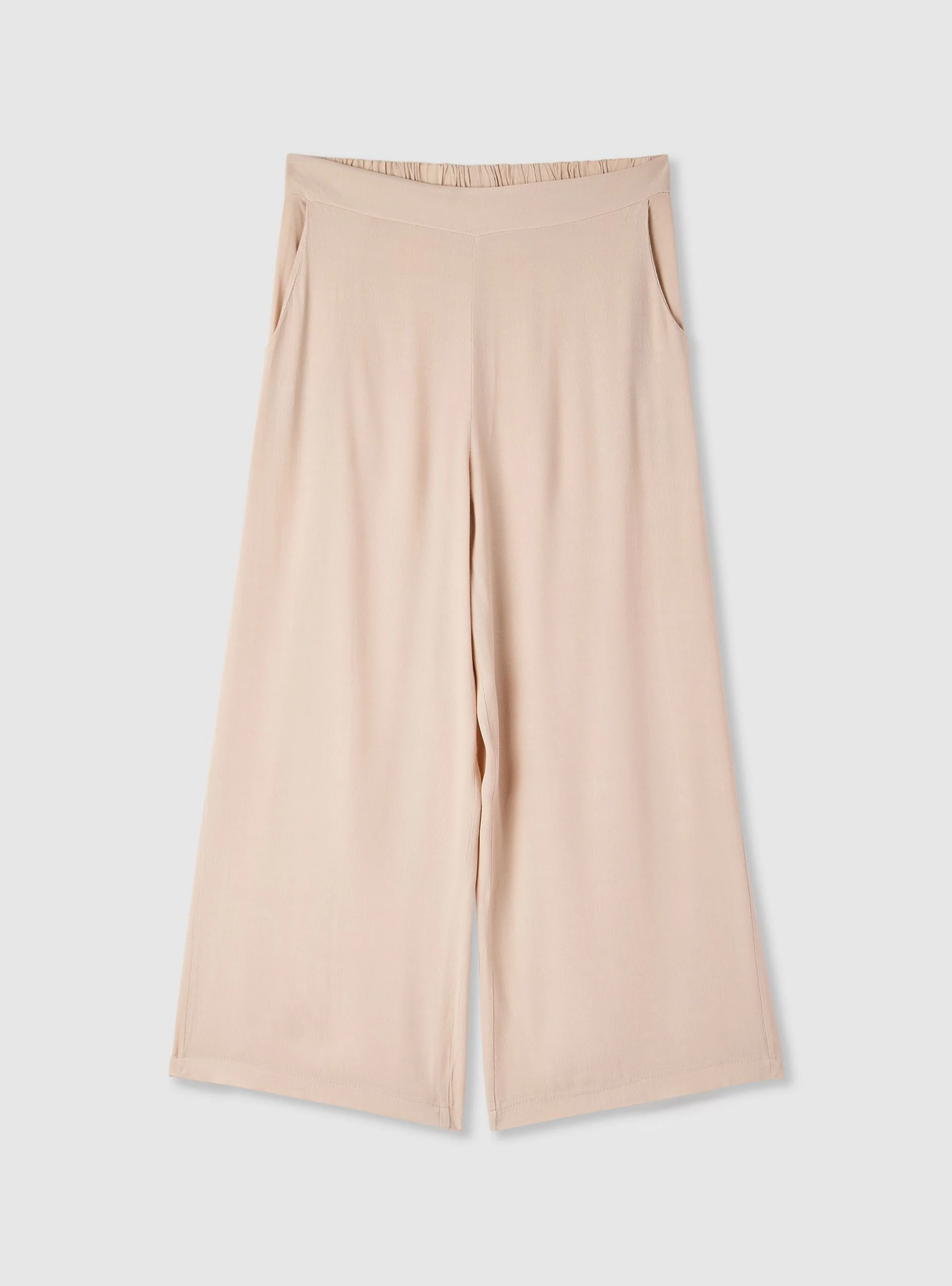 Pantaloni crop wide leg a tinta unita - Image 6