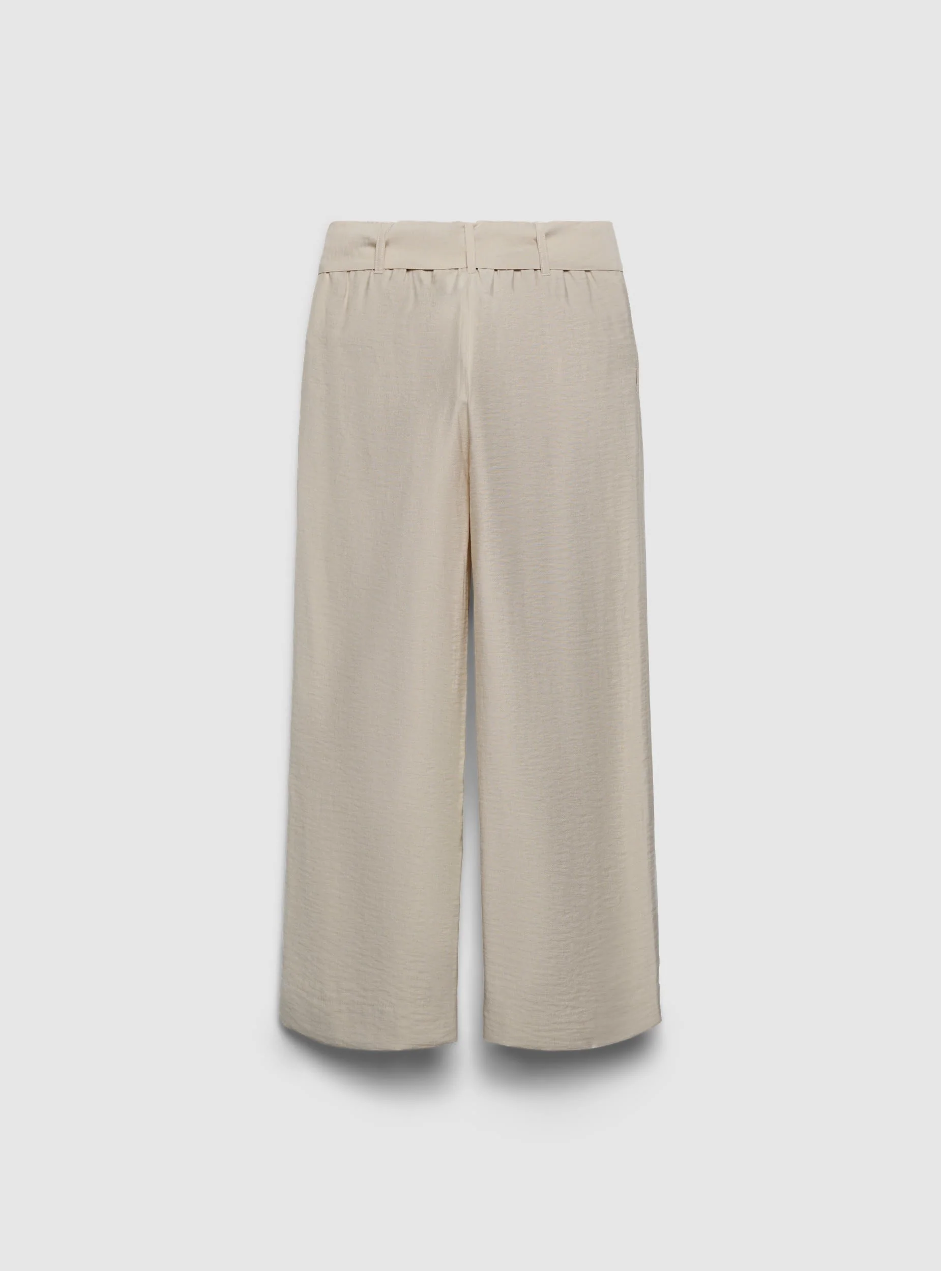 Pantaloni crop wide leg con fusciacca - Image 6
