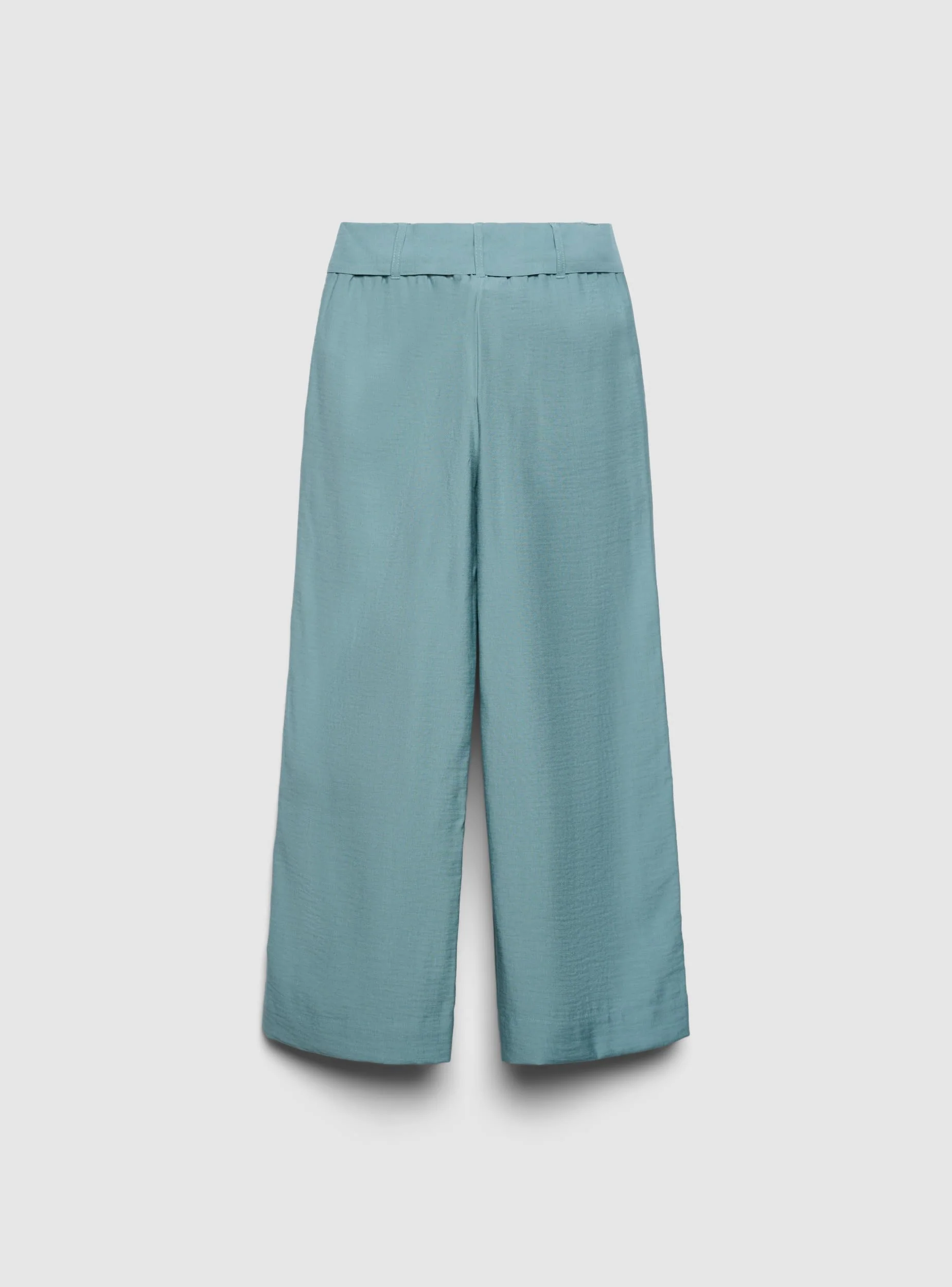 Pantaloni crop wide leg con fusciacca - Image 5