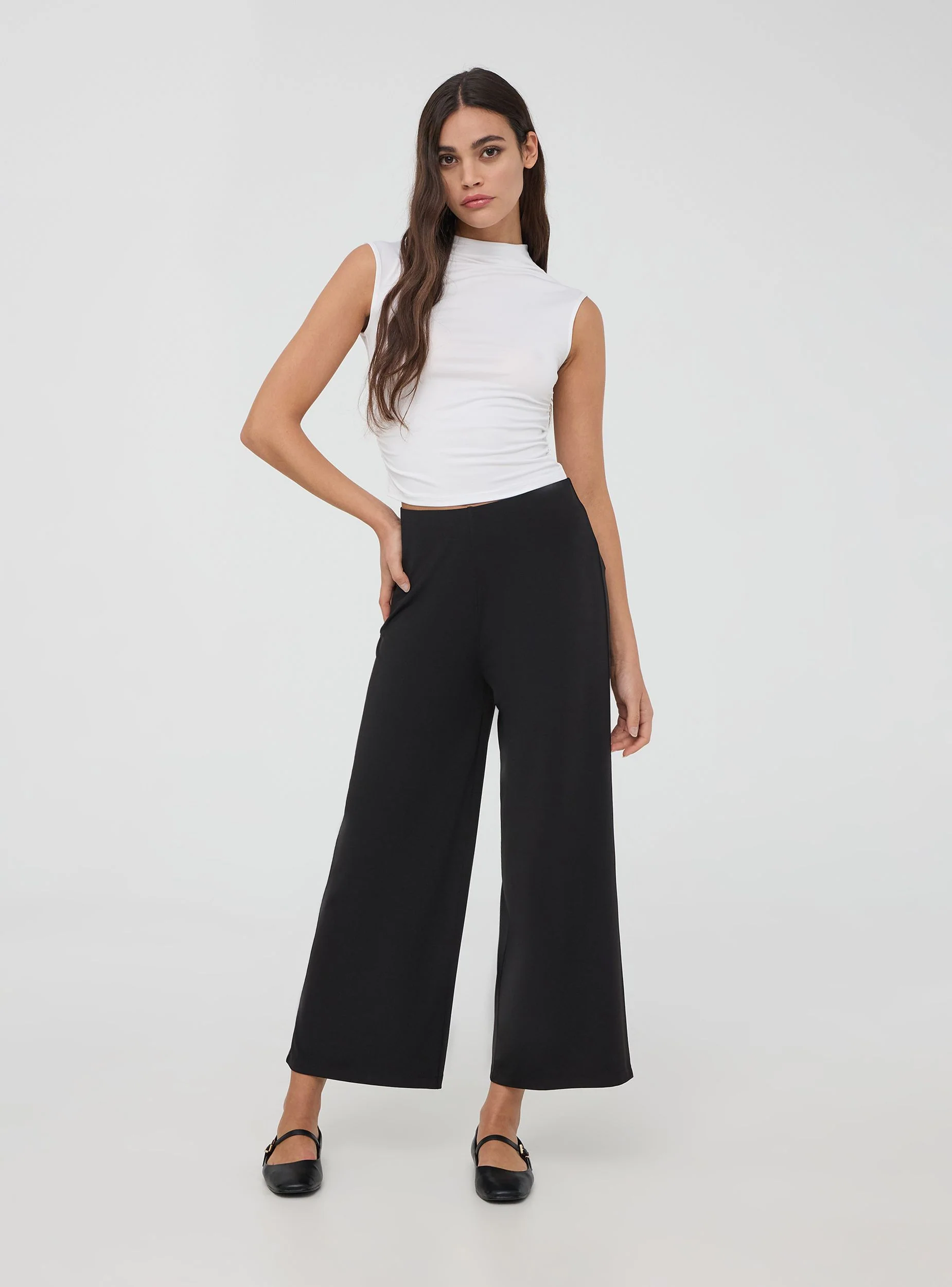 Pantaloni culotte crop - Image 3