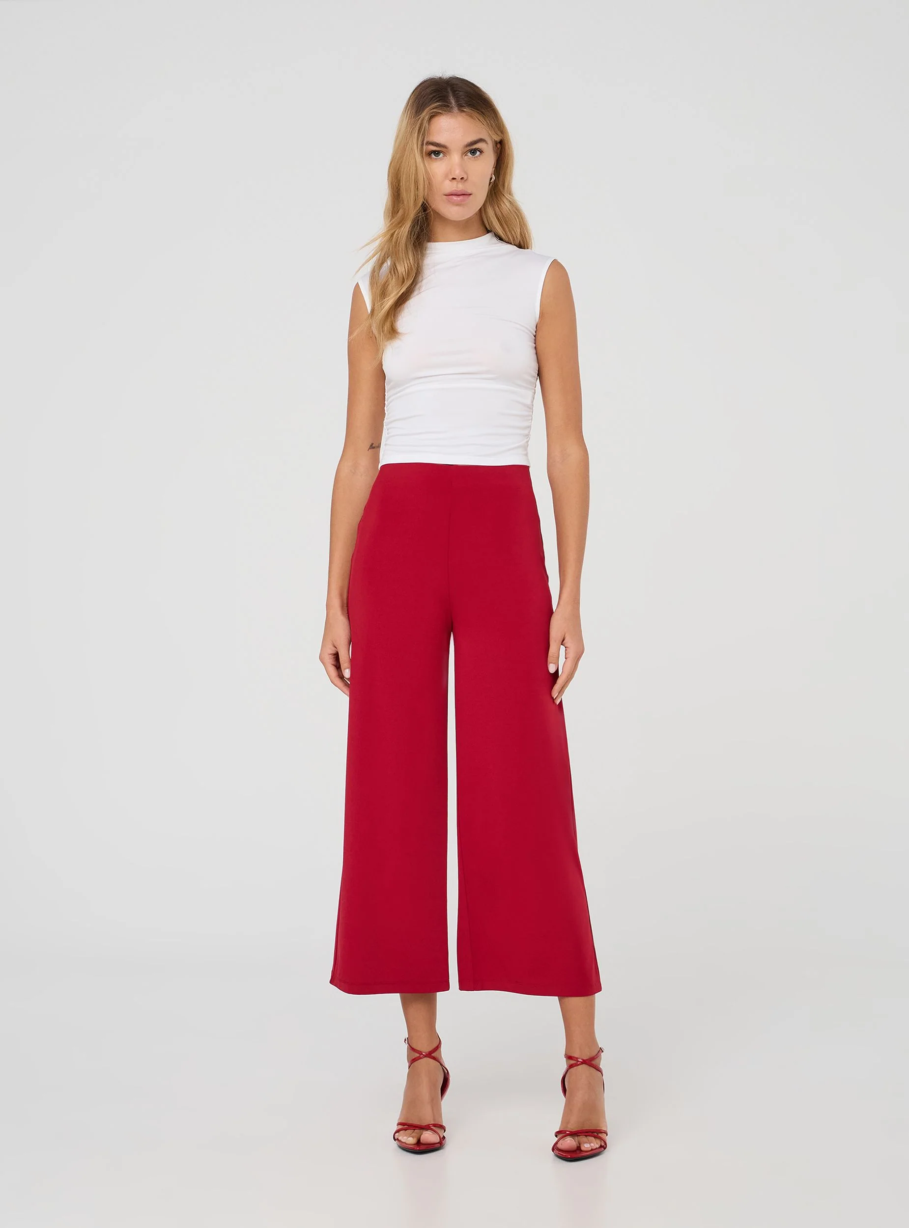 Pantaloni culotte crop - Image 2