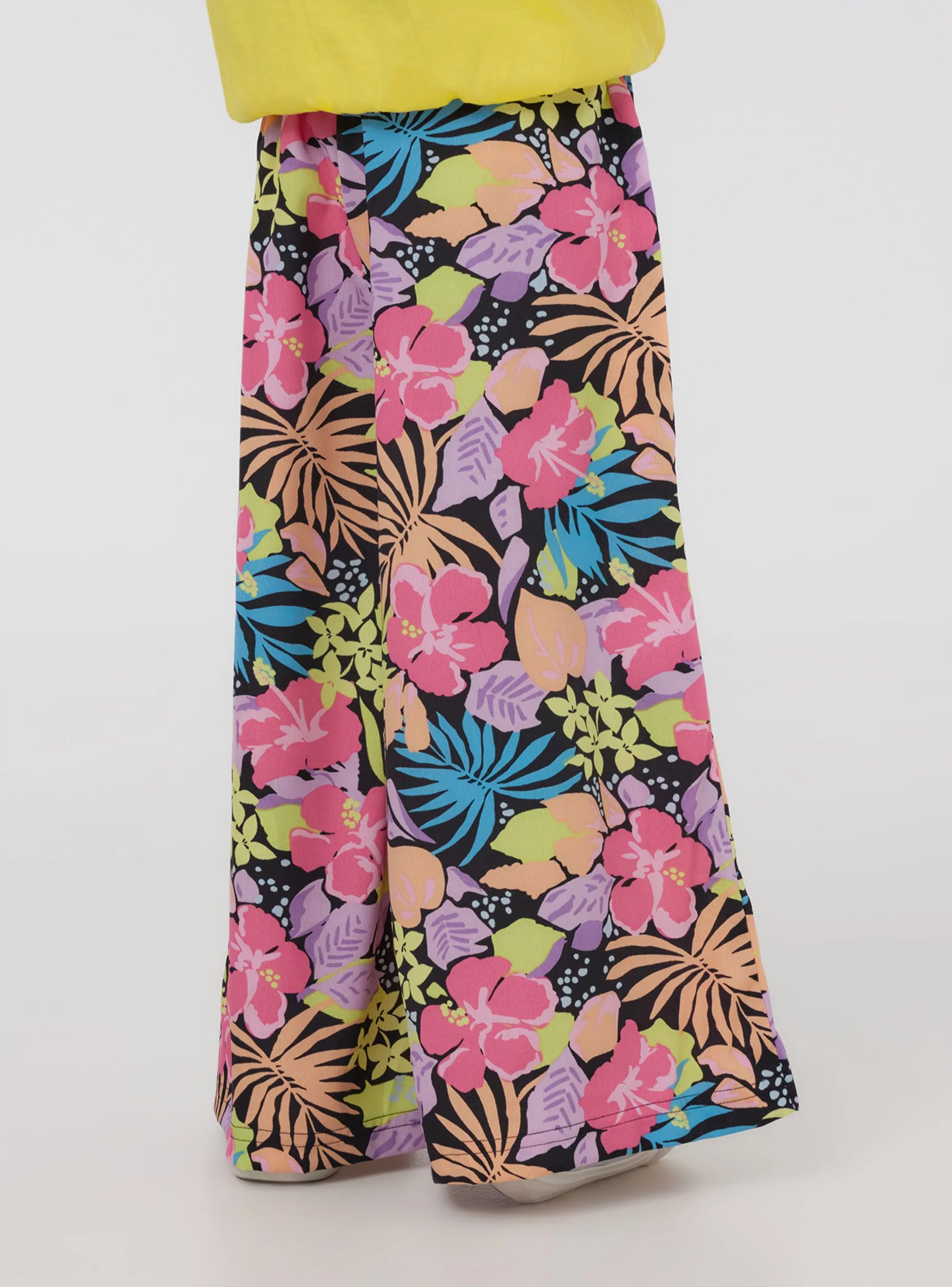 Pantaloni culotte fantasia fiori multicolor - Image 3