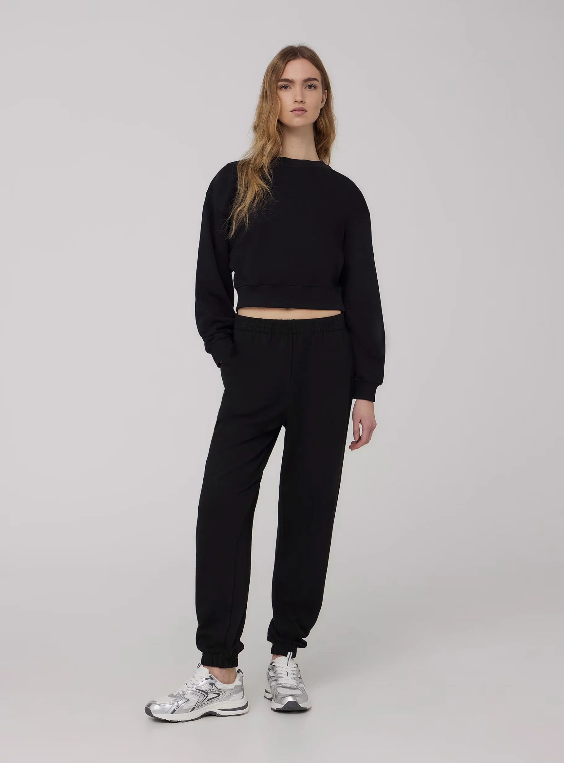 Pantaloni della tuta a vita alta con polsini - Image 2